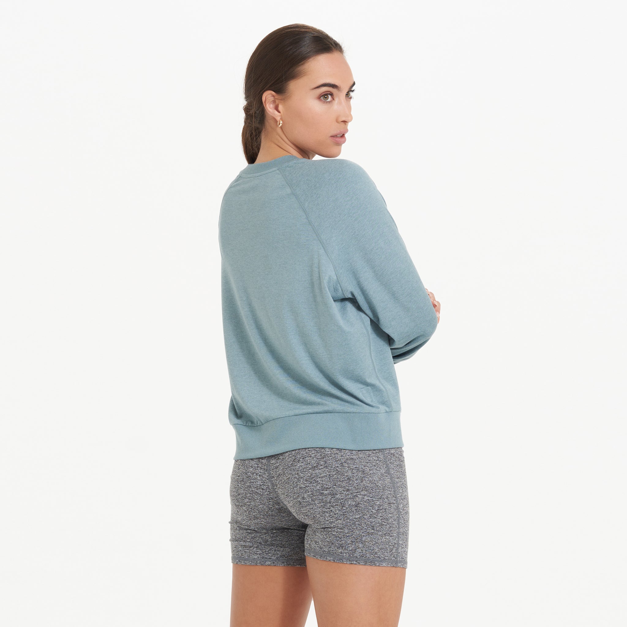 Long-Sleeve Halo Crew | Shade Heather - Image 3