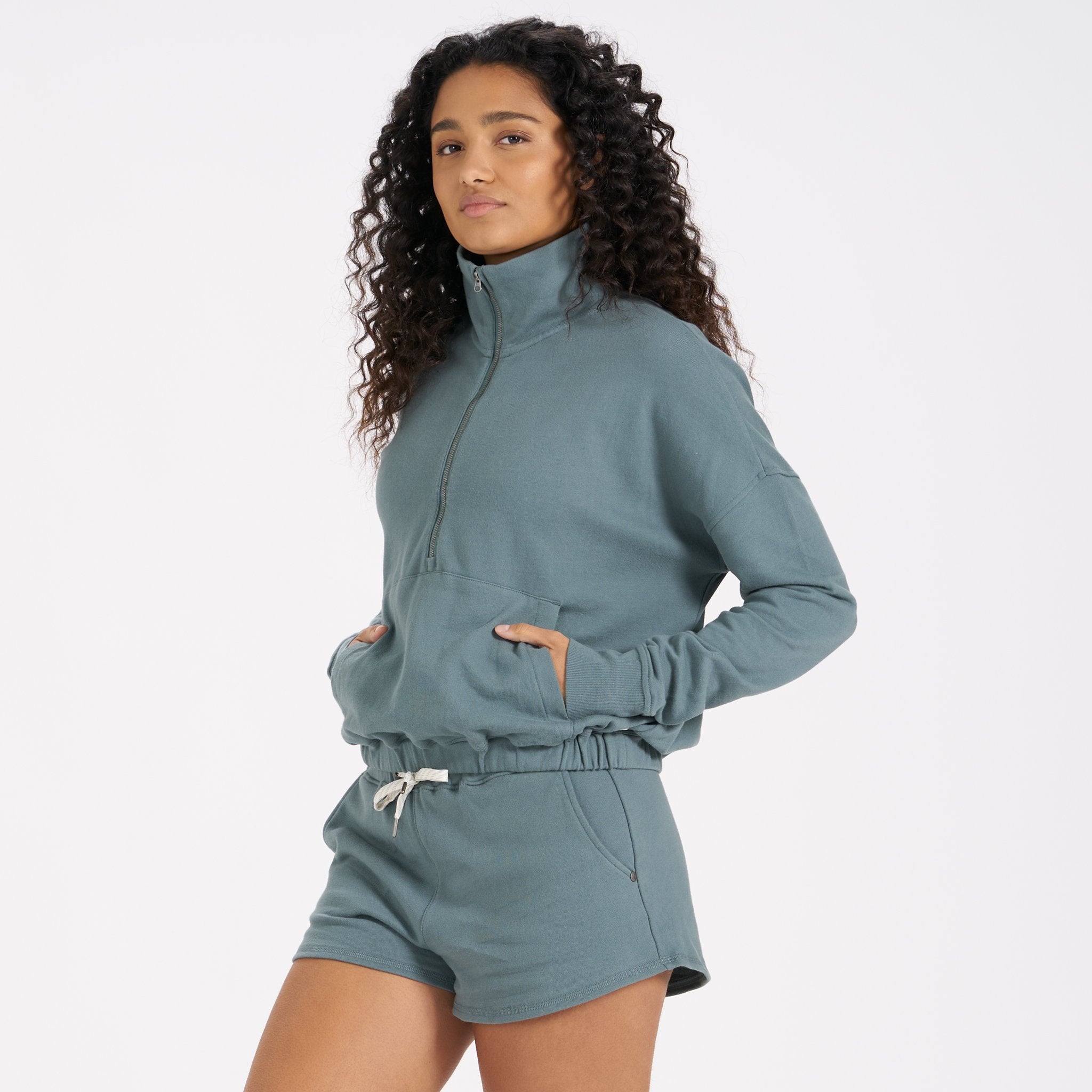 Sunnyside Half Zip | Steel Blue - Image 2