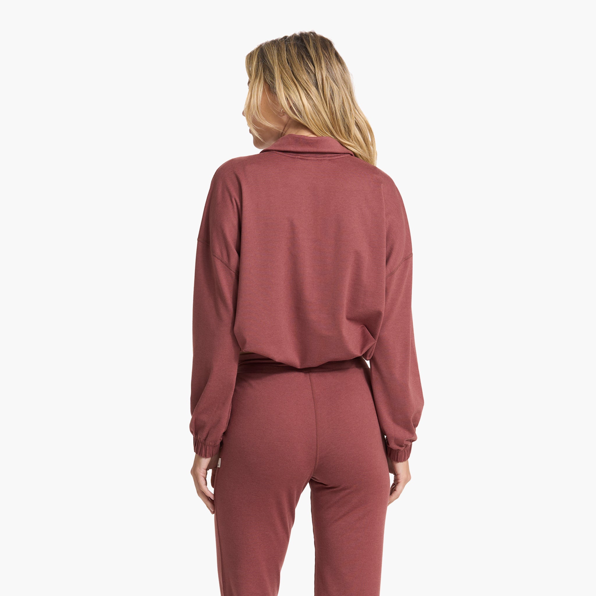 Halo Relaxed Half Zip | Rosewood Heather - Image 4