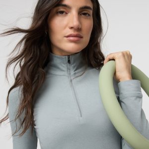 Halo Essential Half Zip | Chalk Blue Heather