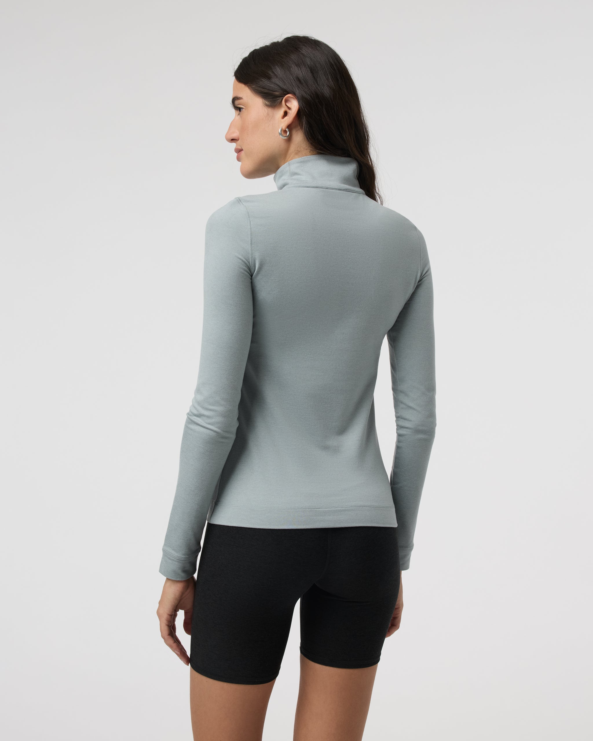 Halo Essential Half Zip | Chalk Blue Heather - Image 3