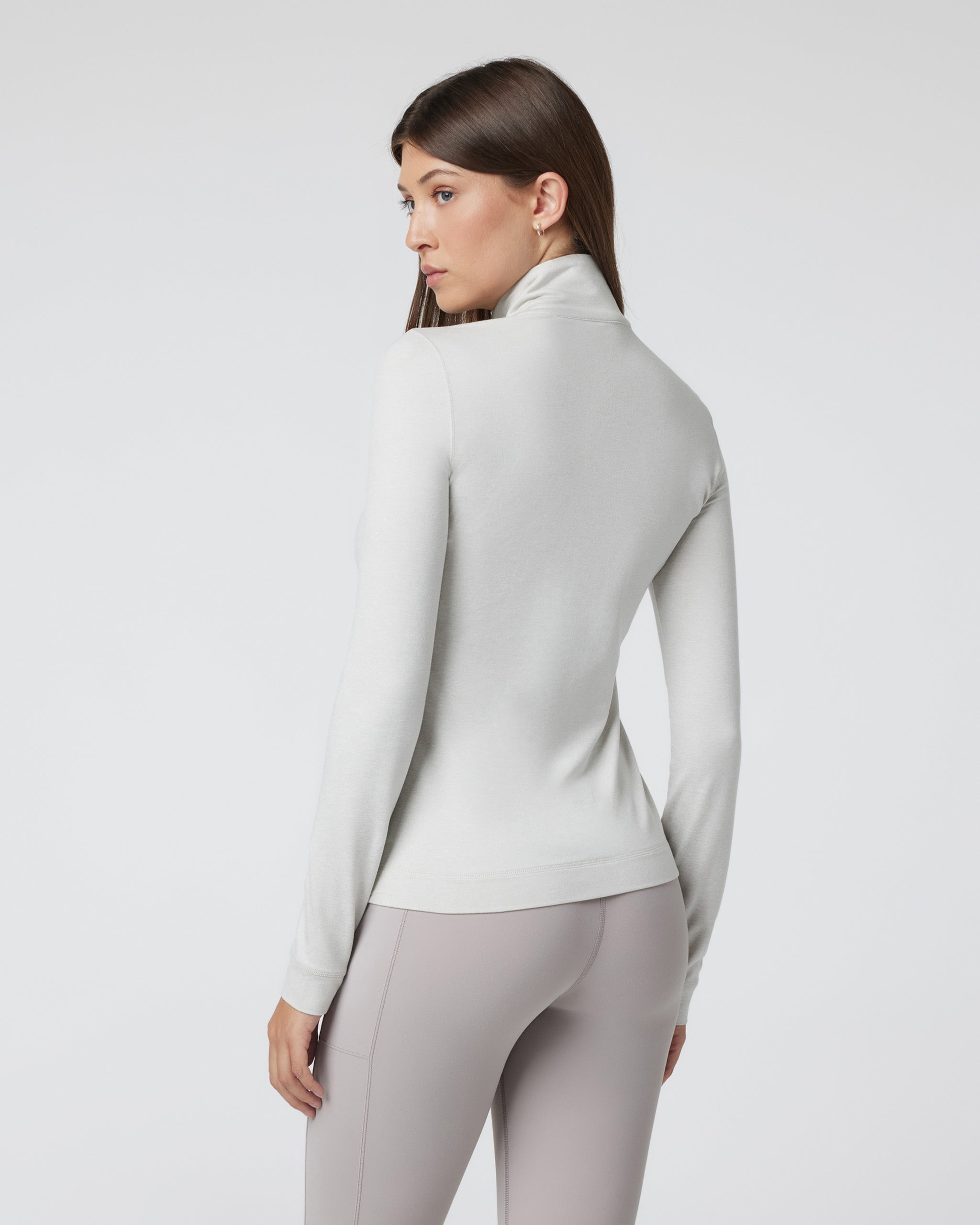 Halo Essential Half Zip | Salt Heather - Image 3