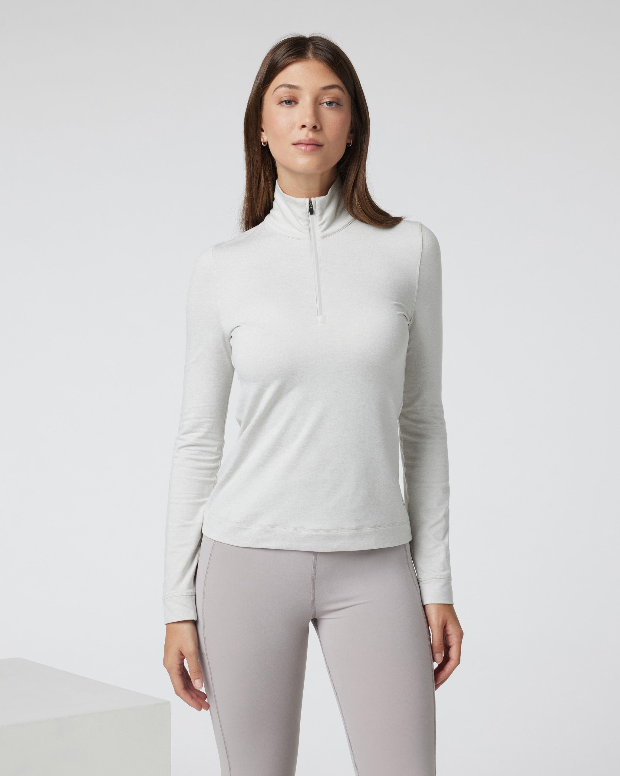 Halo Essential Half Zip | Salt Heather - Image 4