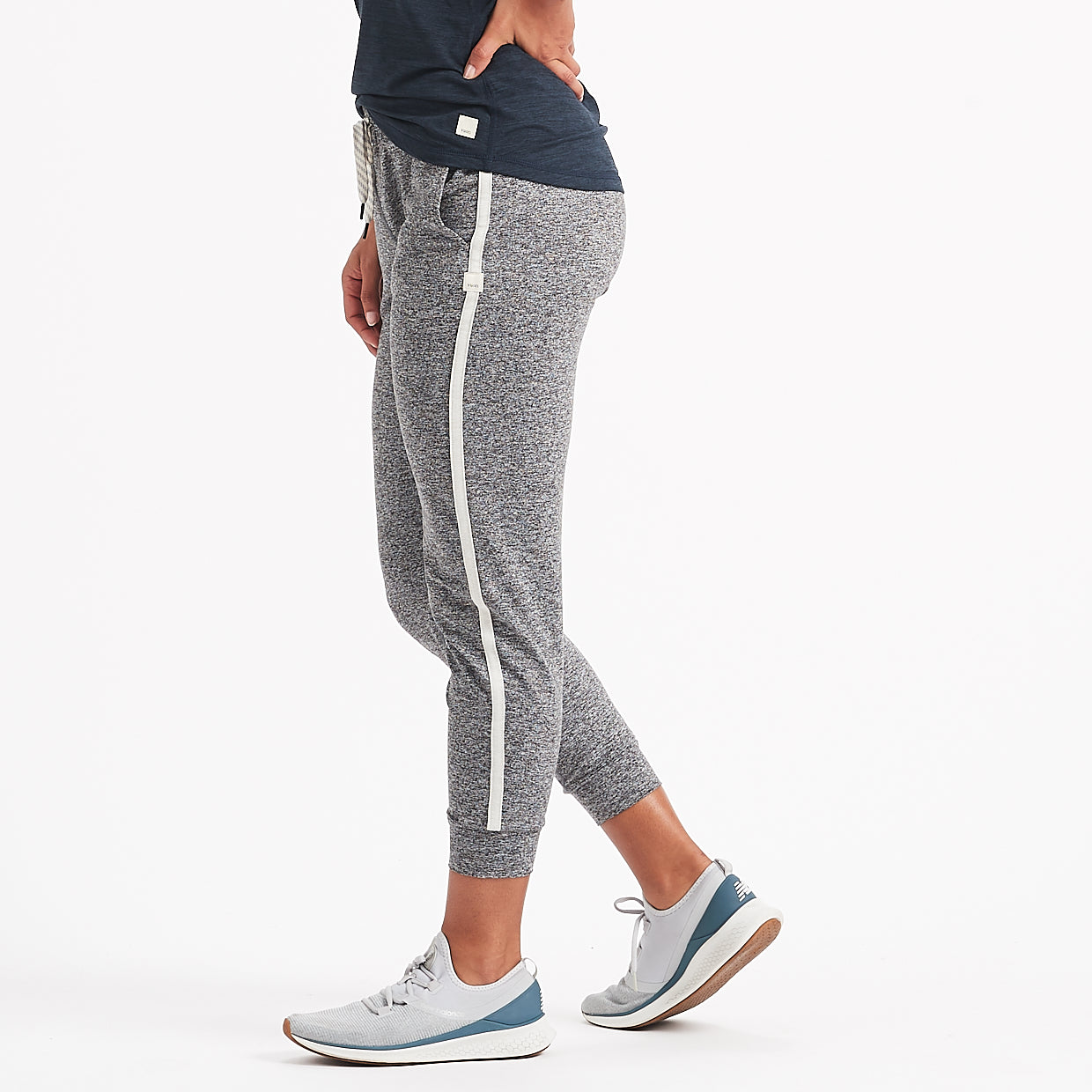 Performance Jogger | Heather Grey / Natural Stripe - Image 2