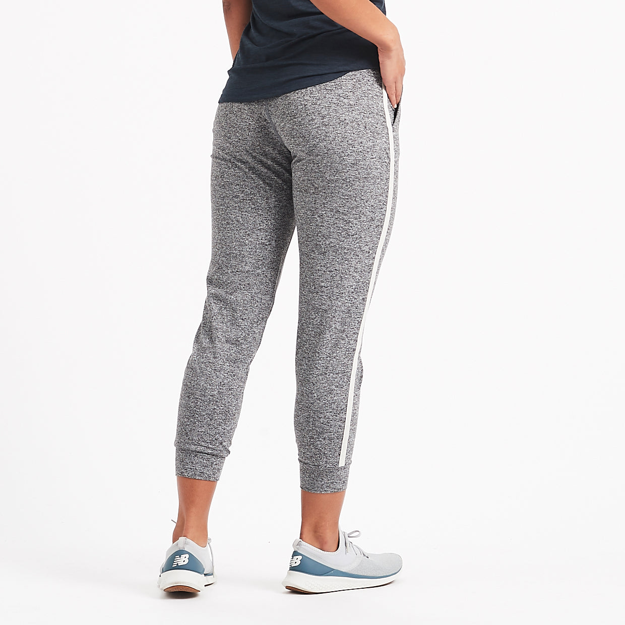 Performance Jogger | Heather Grey / Natural Stripe - Image 3