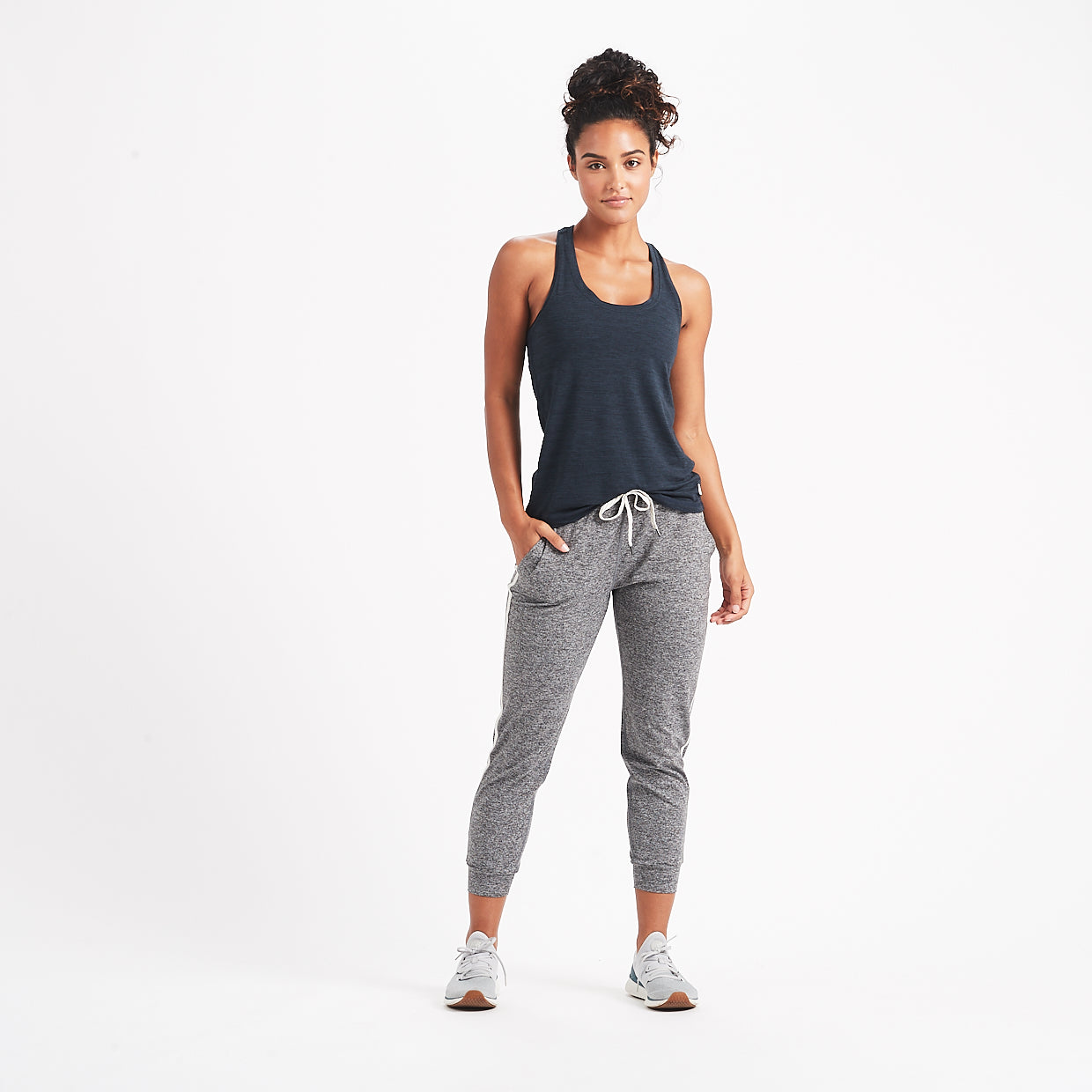 Performance Jogger | Heather Grey / Natural Stripe - Image 4