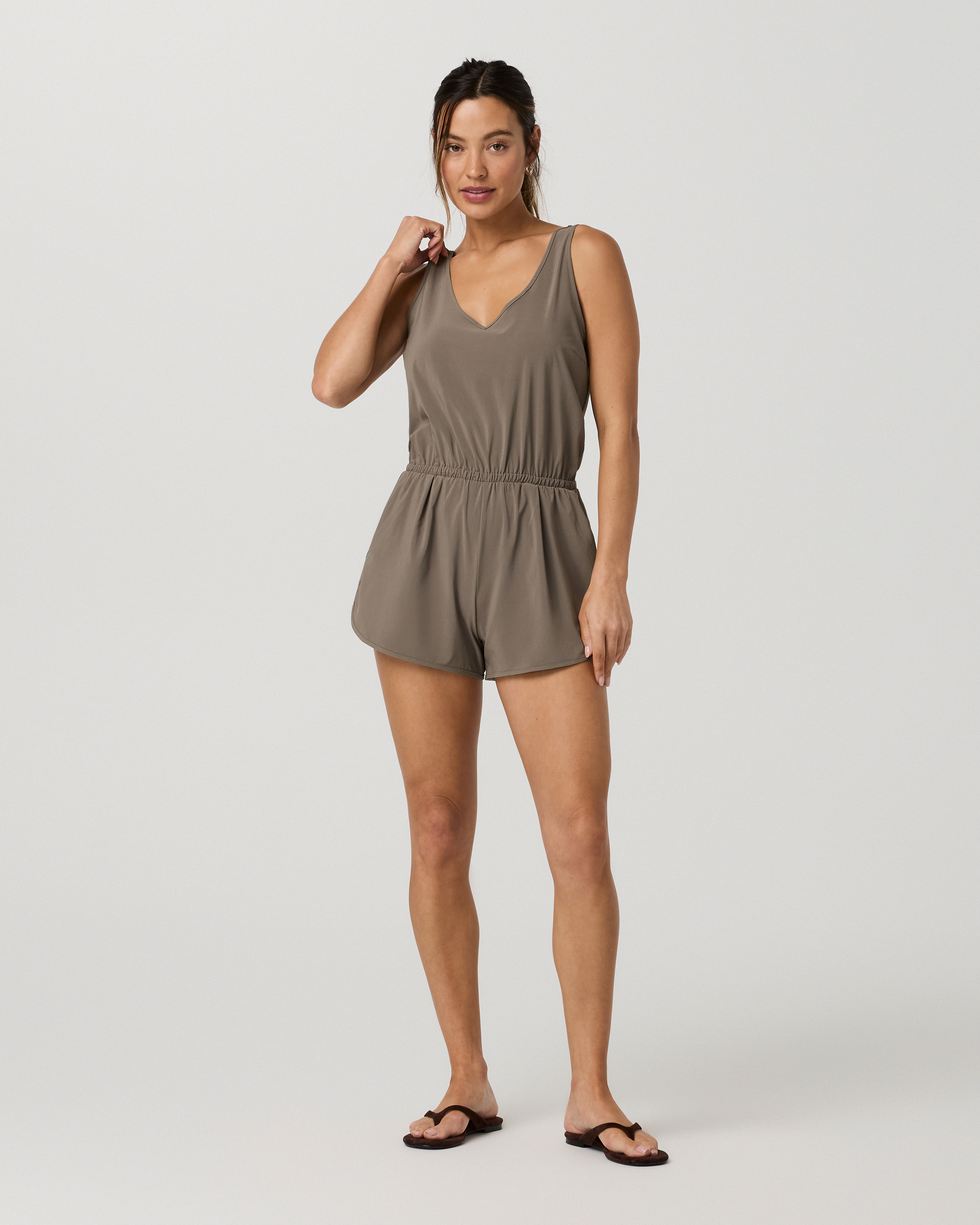 Villa Tank Romper | Bark - Image 2
