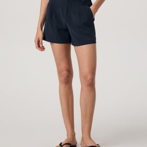 Villa Pinstripe Trouser Short | Navy Pinstripe