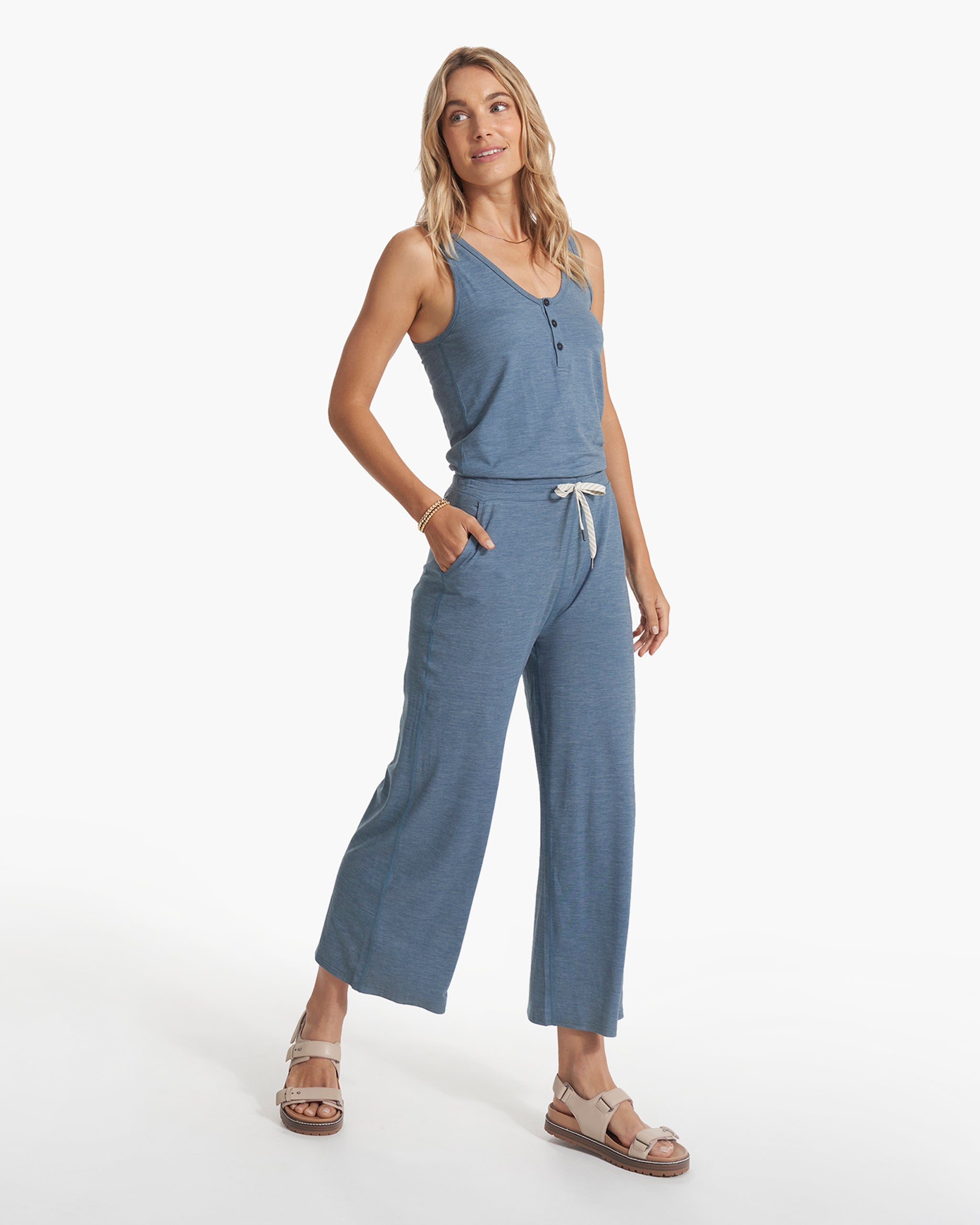 Falls Jumpsuit | Light Azure Heather - Image 5