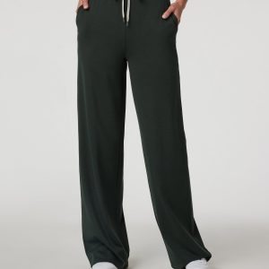 Halo Essential Wideleg Pant - Long | Aspen Heather