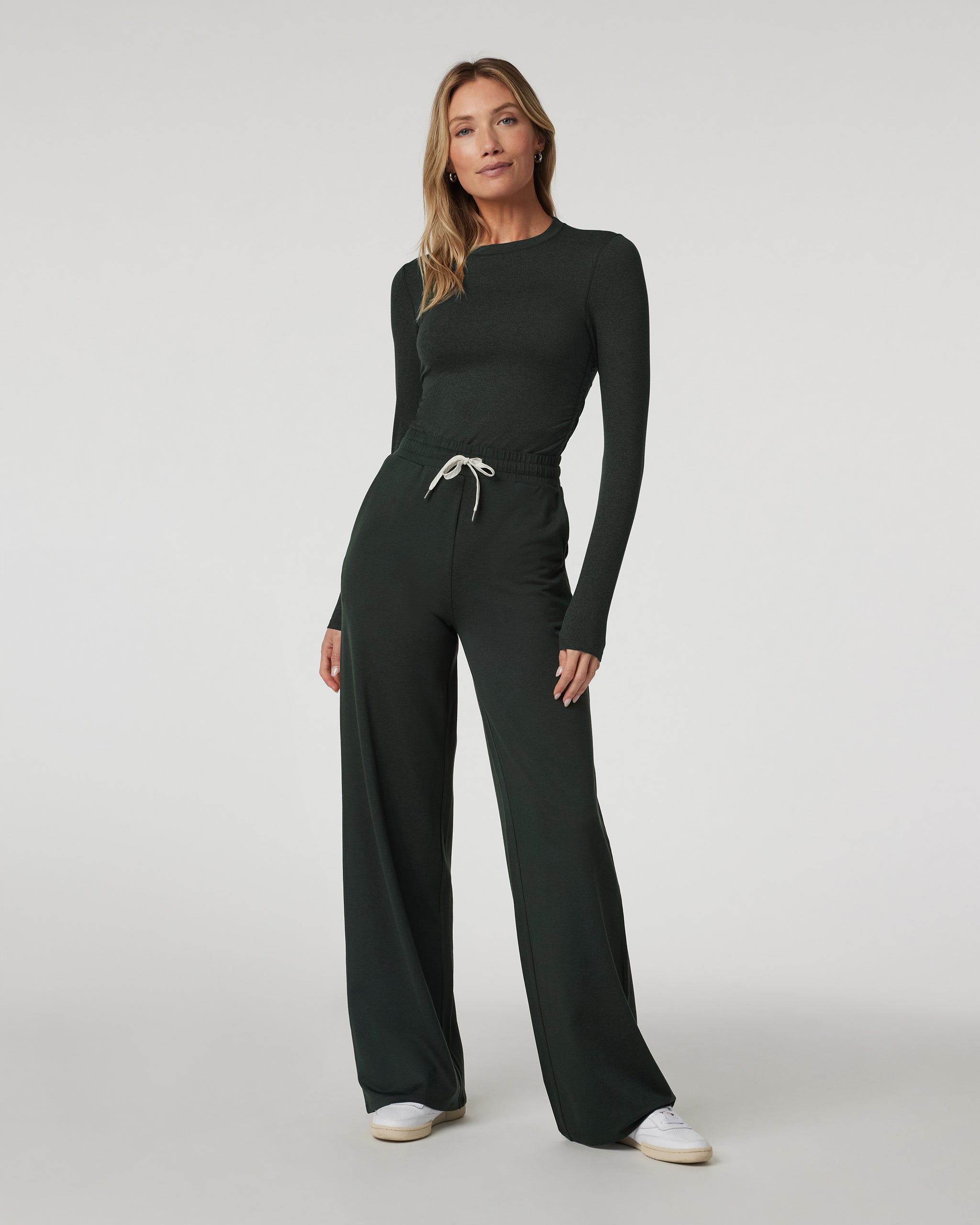 Halo Essential Wideleg Pant - Long | Aspen Heather - Image 2