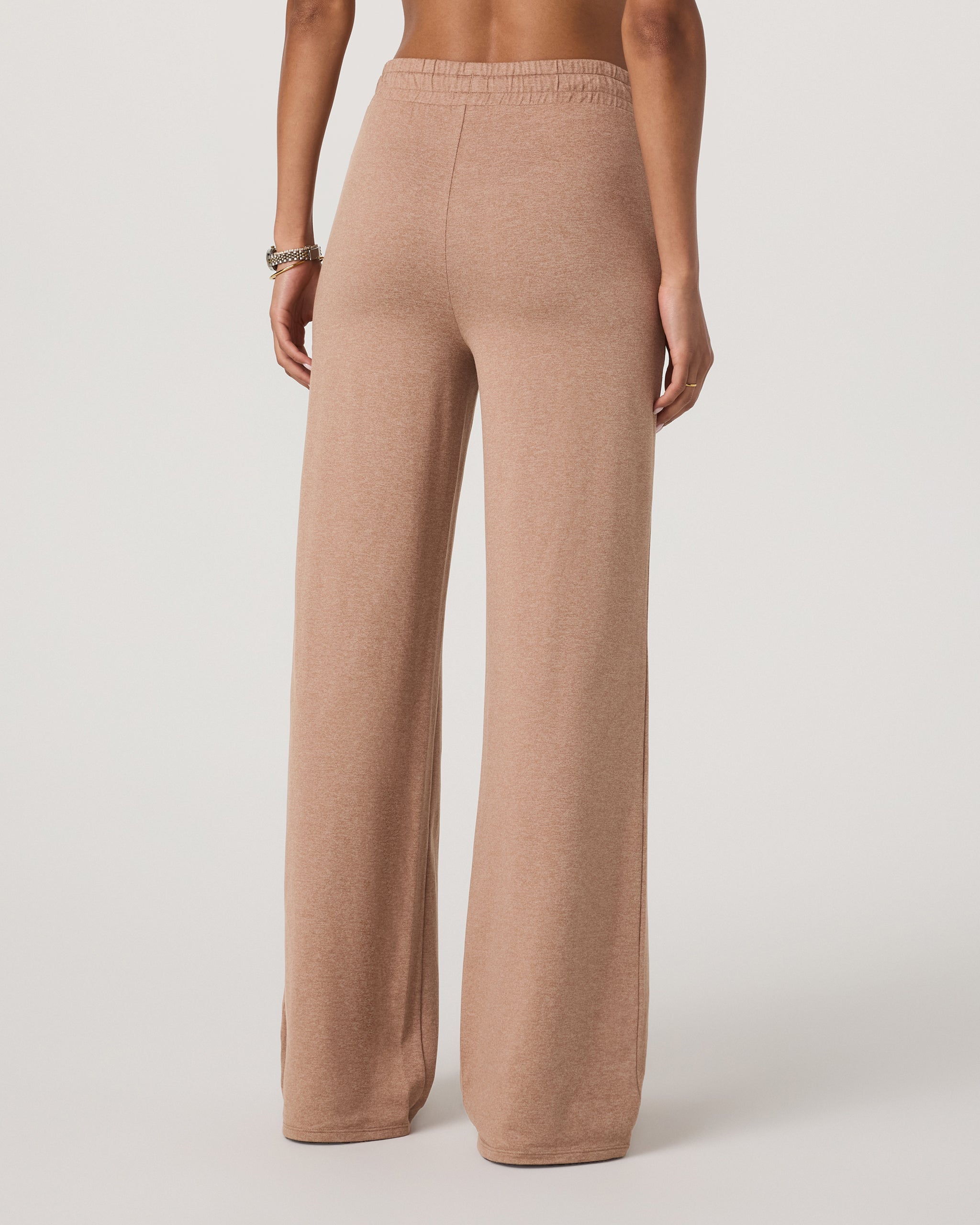 Halo Essential Wideleg Pant - Short | Nutmeg Heather - Image 3