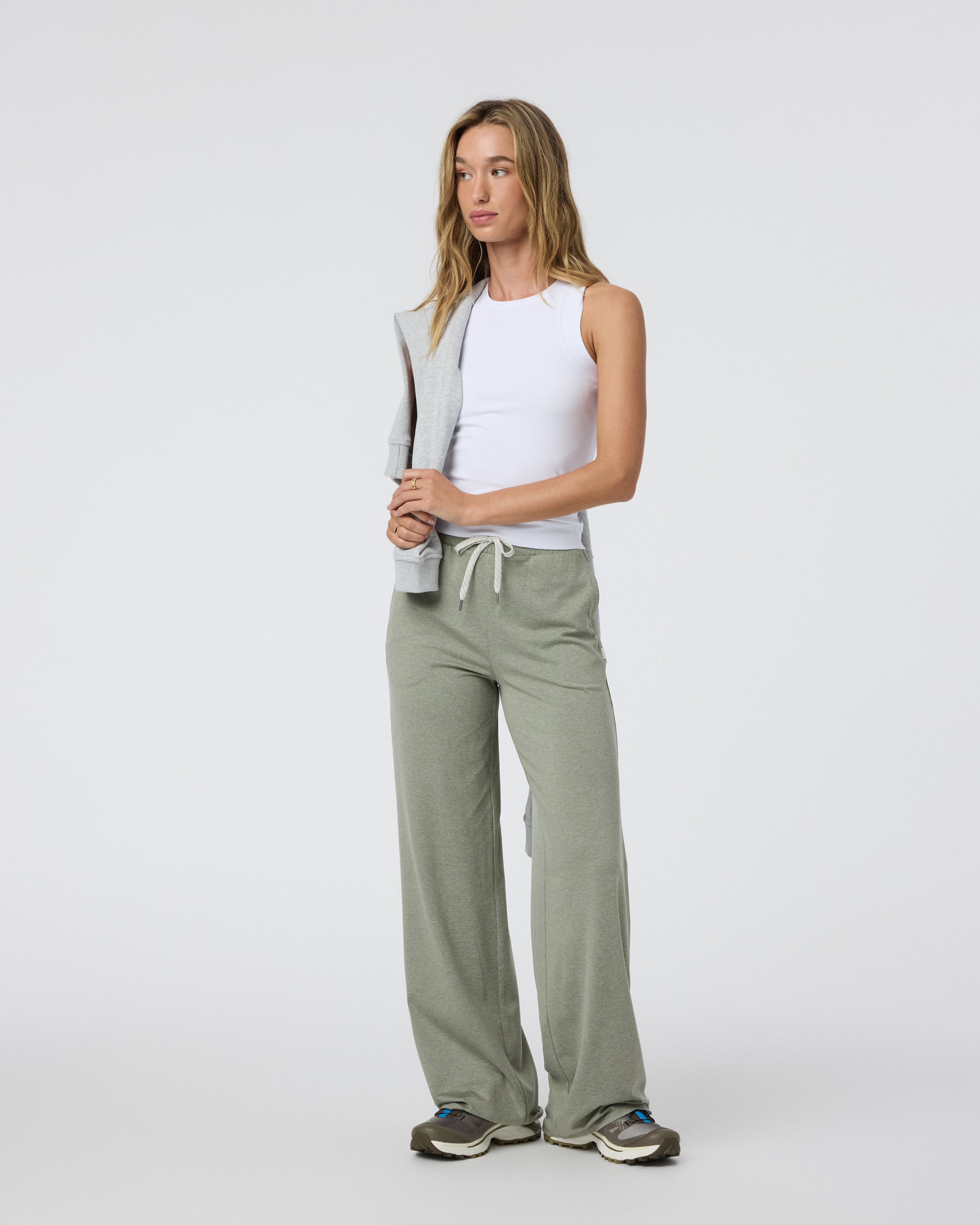 Halo Essential Wideleg Pant - Short | Laurel Heather - Image 2