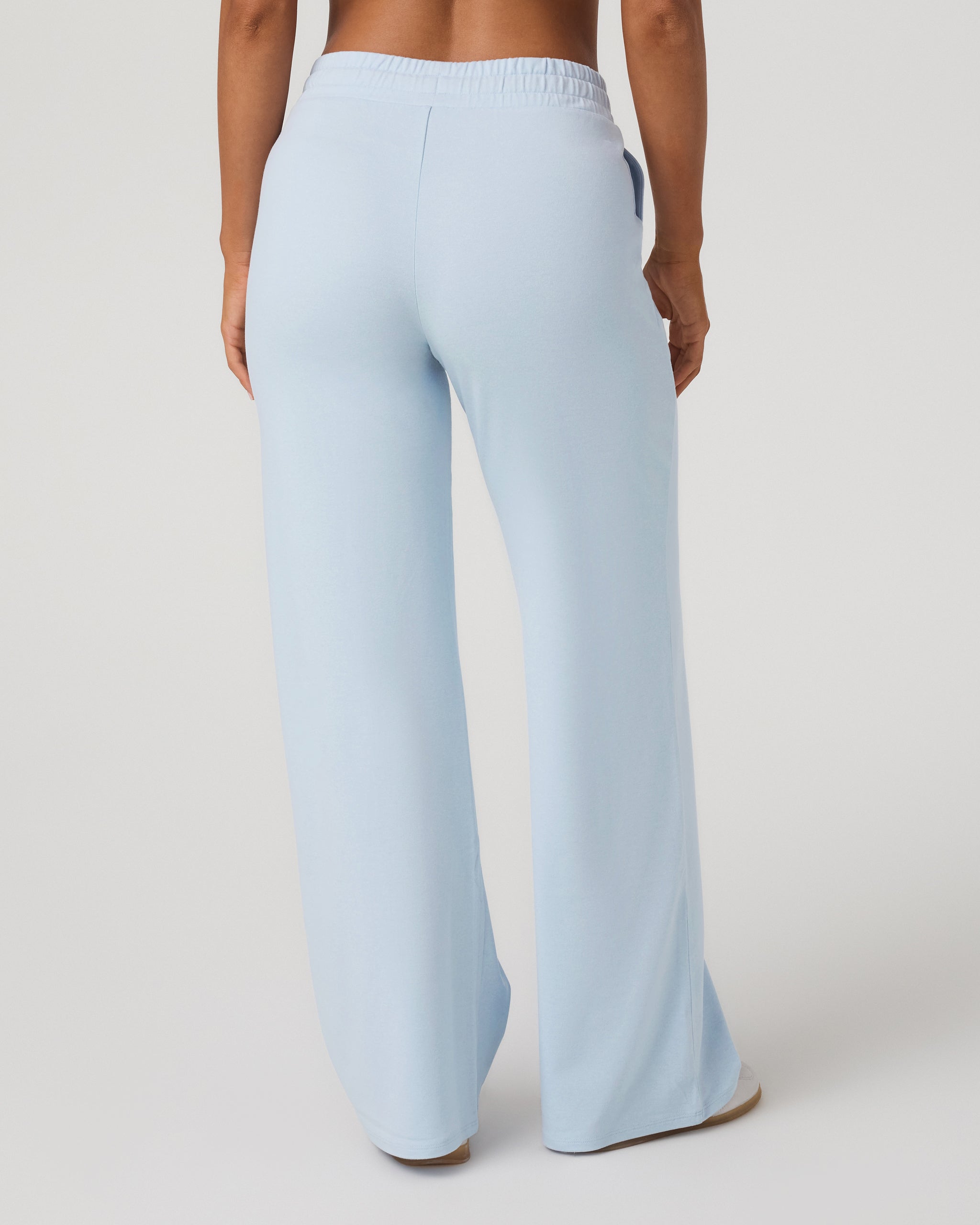 Halo Essential Wideleg Pant - Short | Soft Sky Heather - Image 3