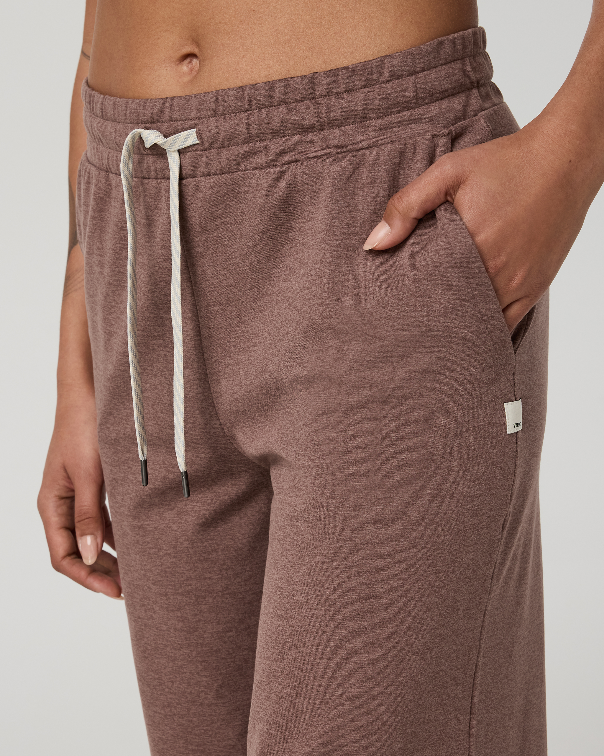 Halo Essential Wideleg Pant - Short | Sable Heather - Image 2