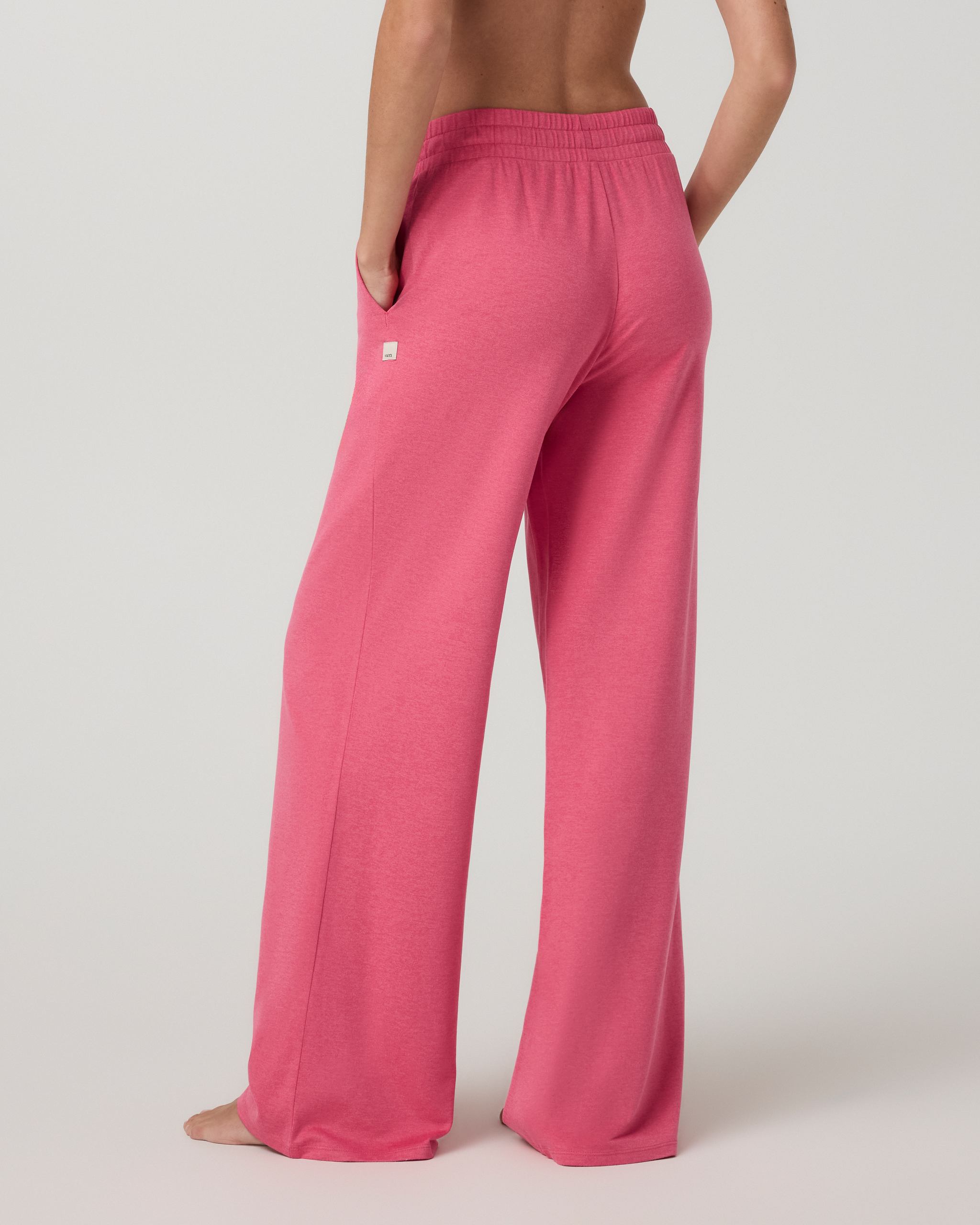 Halo Essential Wideleg Pant | Sunset Pink Heather - Image 3