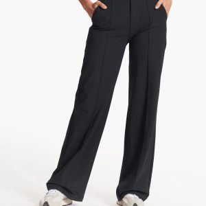 Womens Vuori Meta™ Wideleg Pant | Black