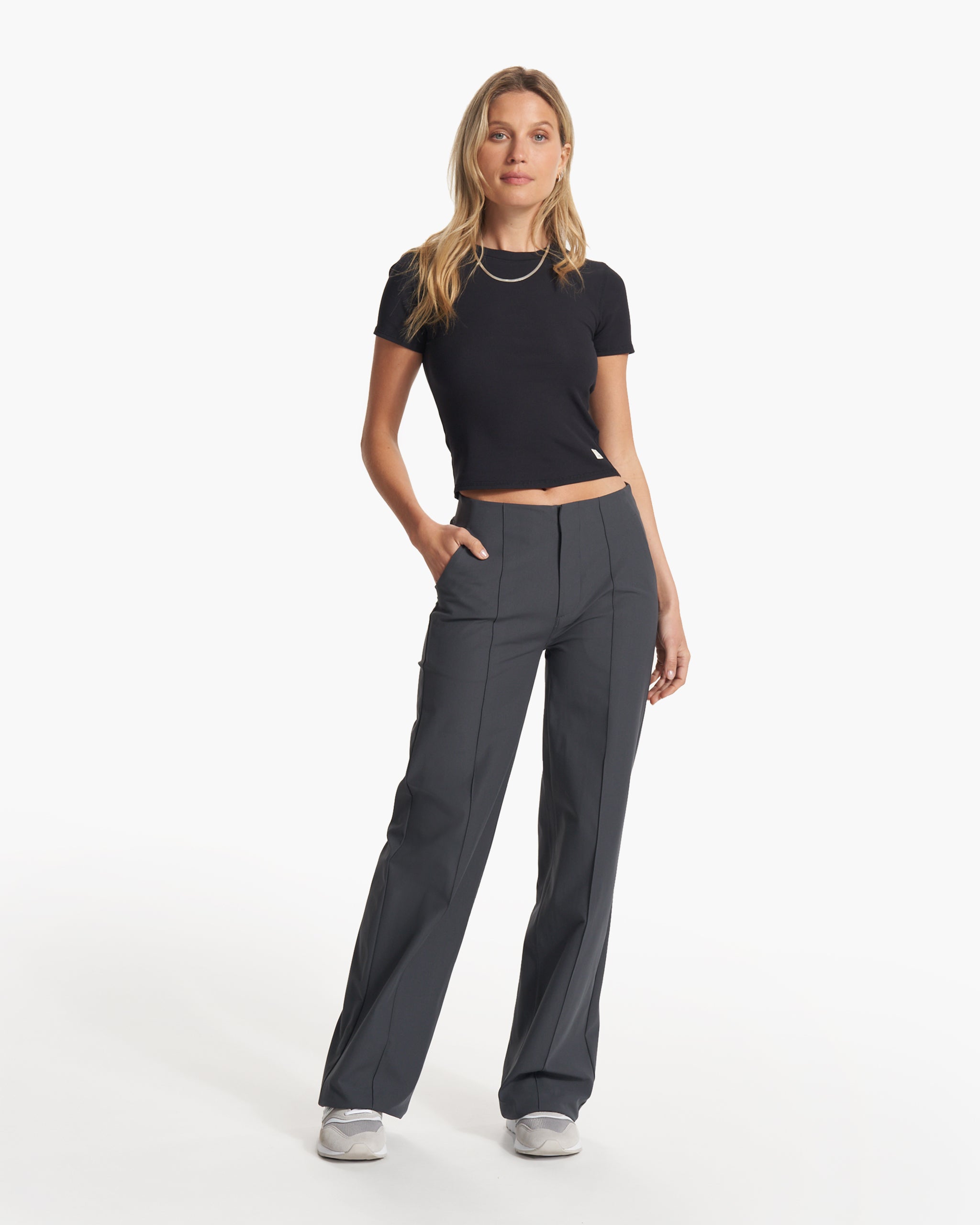 Womens Vuori Meta™ Wideleg Pant | Charcoal - Image 5