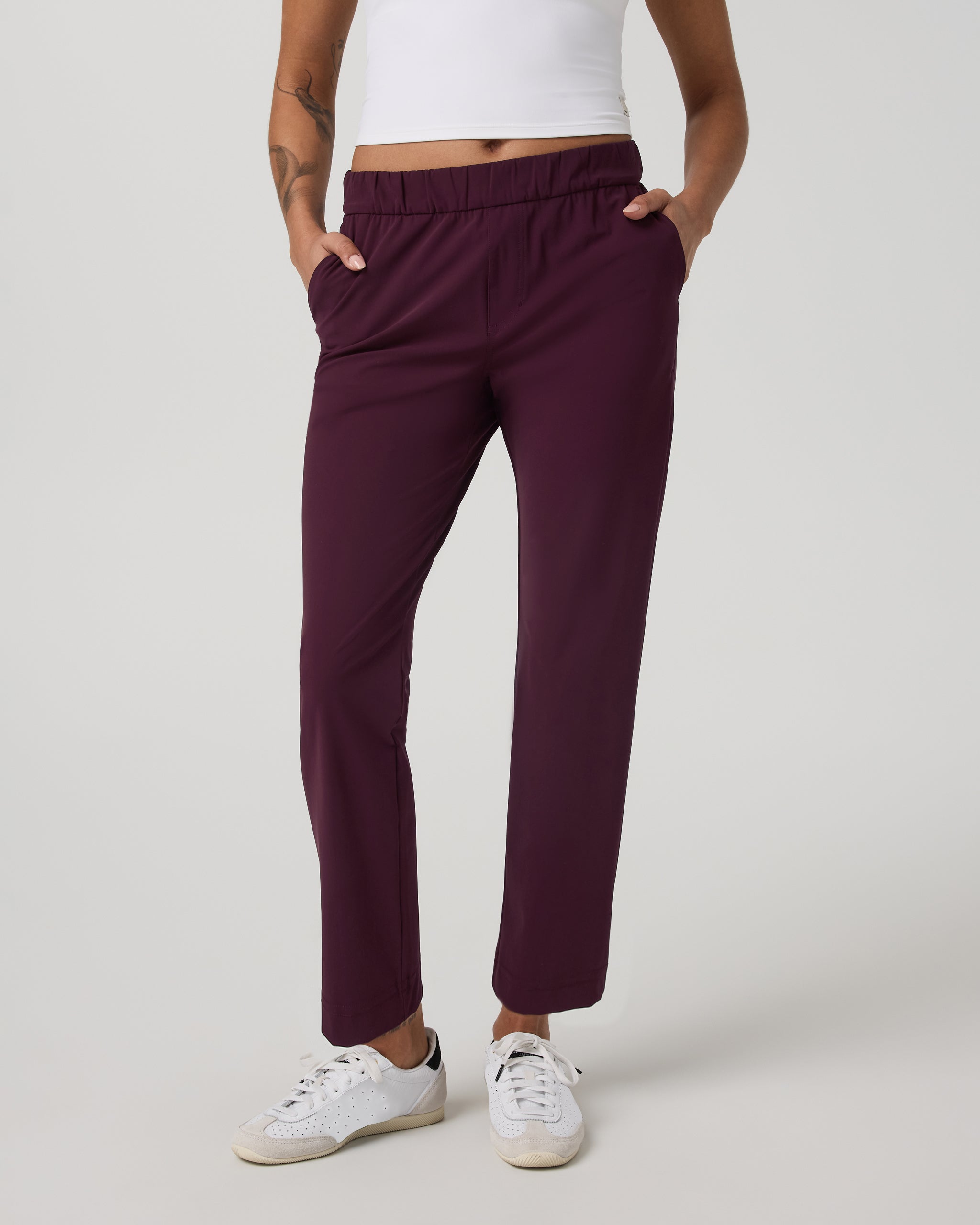 Miles Ankle Pant - Long | Cerise