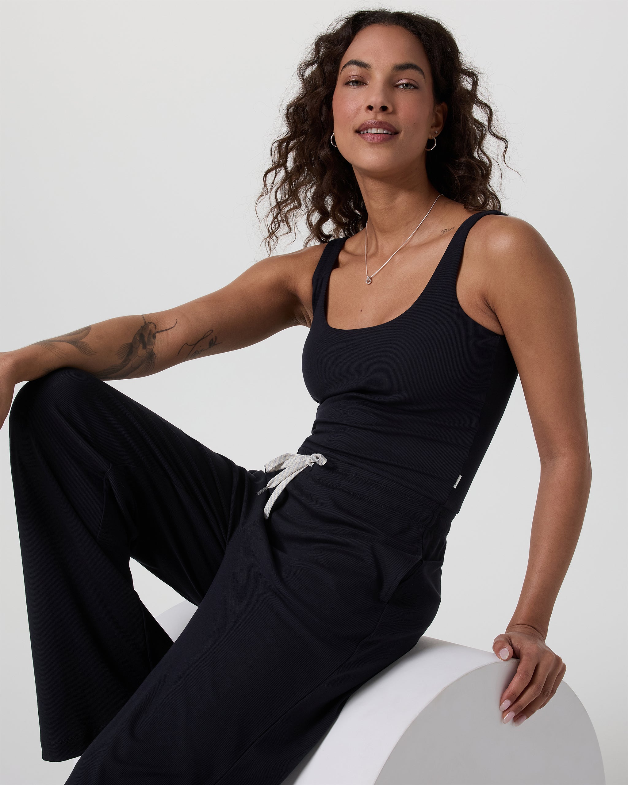 Pose Scoop Jumpsuit | Black - Image 2