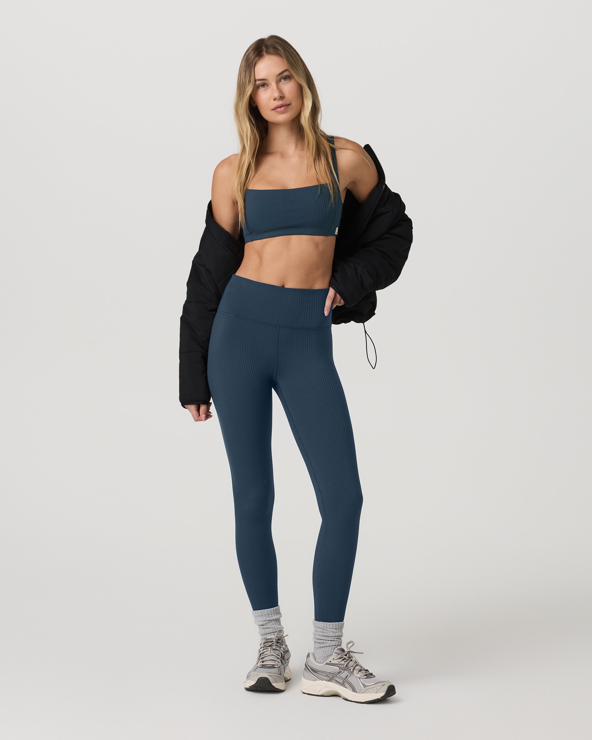 Inversion Rib Legging | Ocean Blue - Image 4
