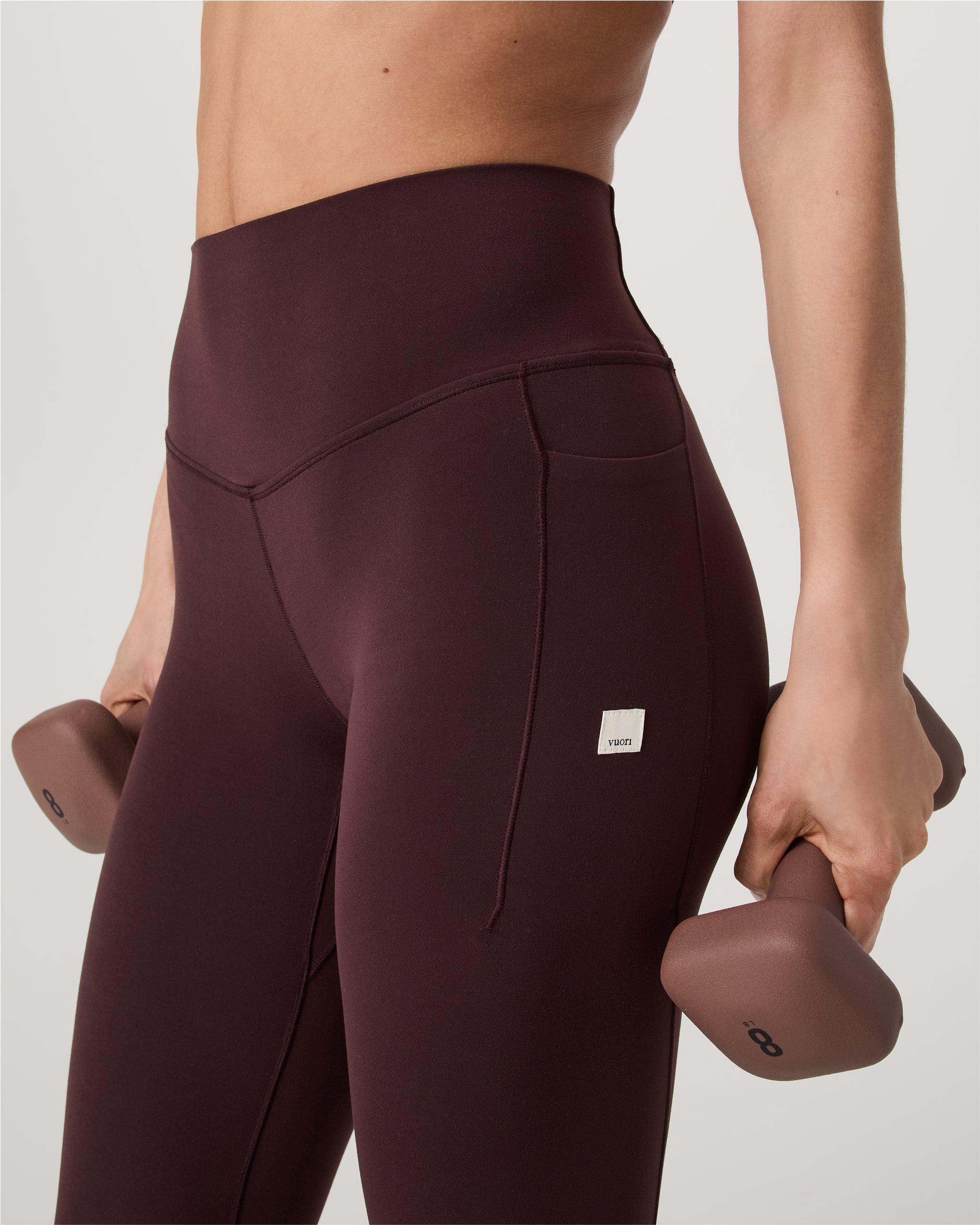 Vuori AllTheForm™ Pocket Legging - Long | Raisin - Image 4