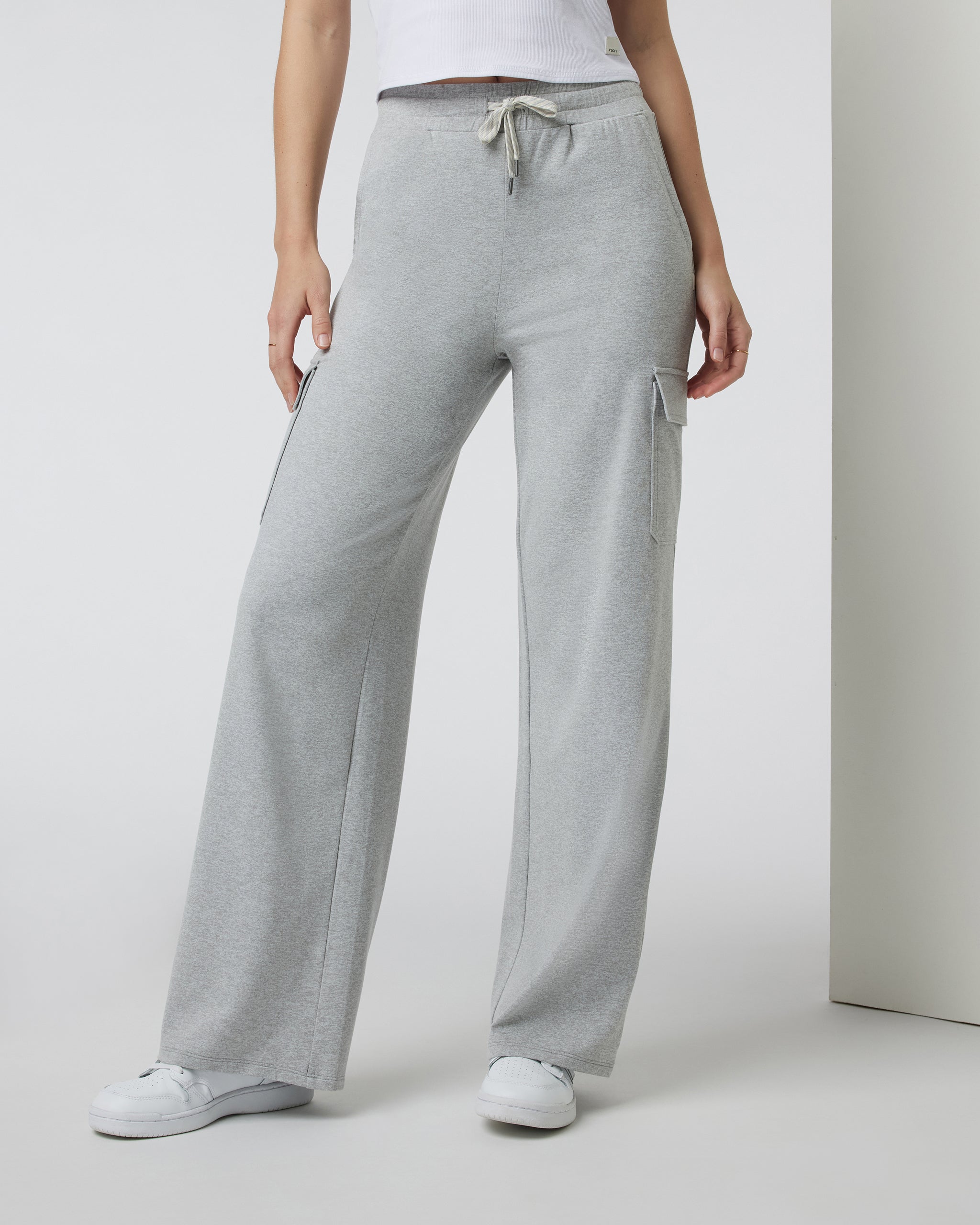 Halo Essential Cargo Wideleg | Pale Grey Heather - Image 5