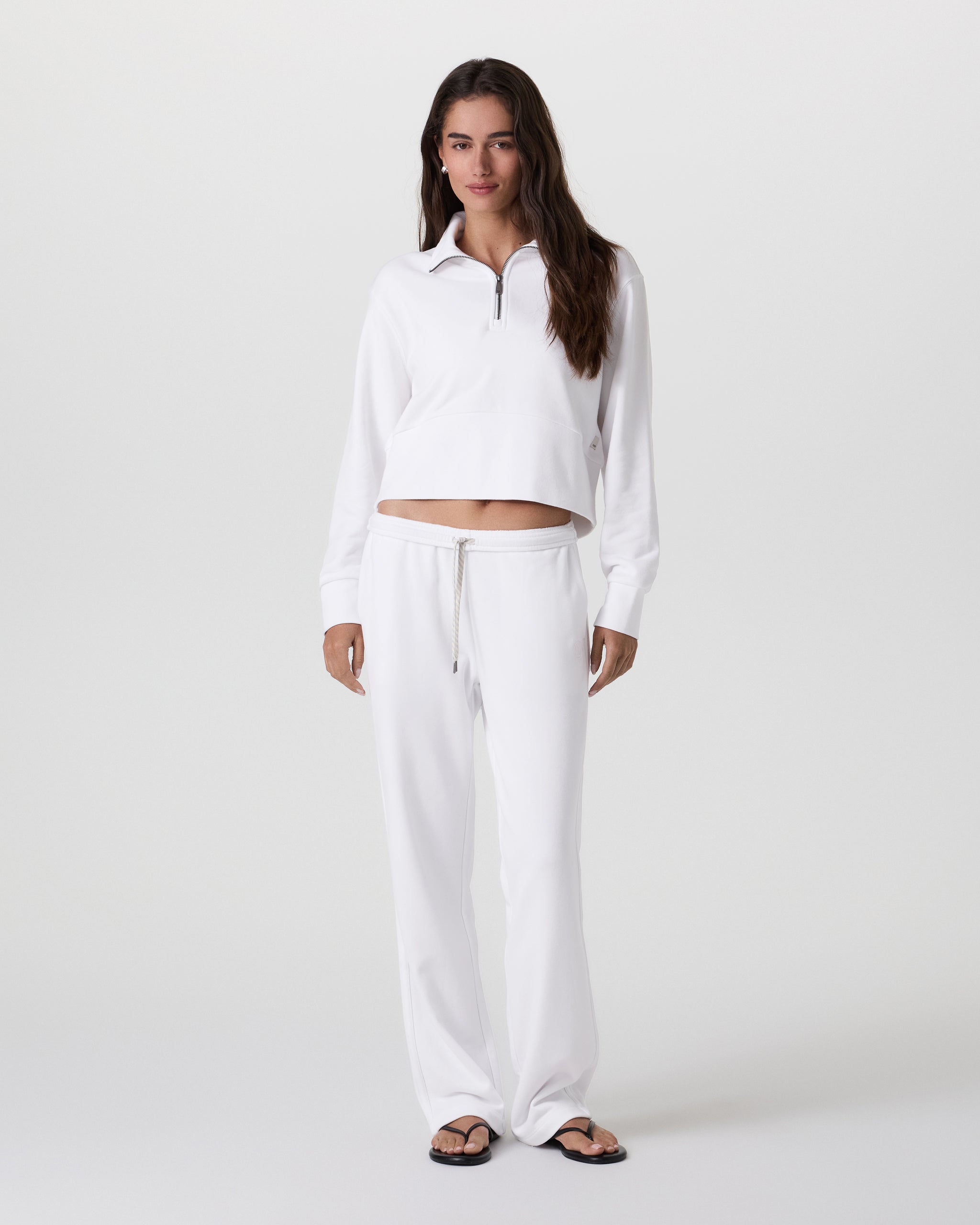 Sedona Straight Leg Sweatpant | White - Image 4