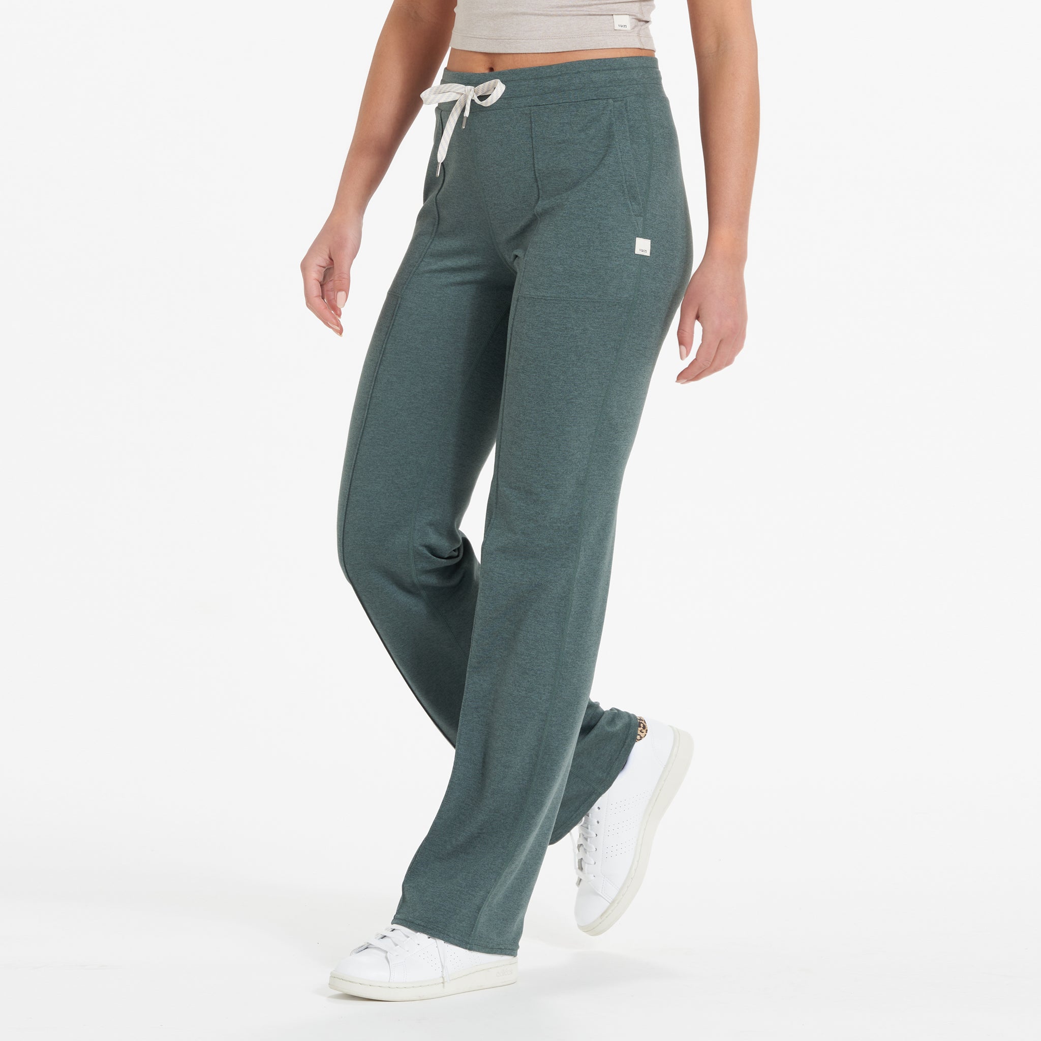 Halo Wide Leg Flare Pant | Kelp Heather - Image 2
