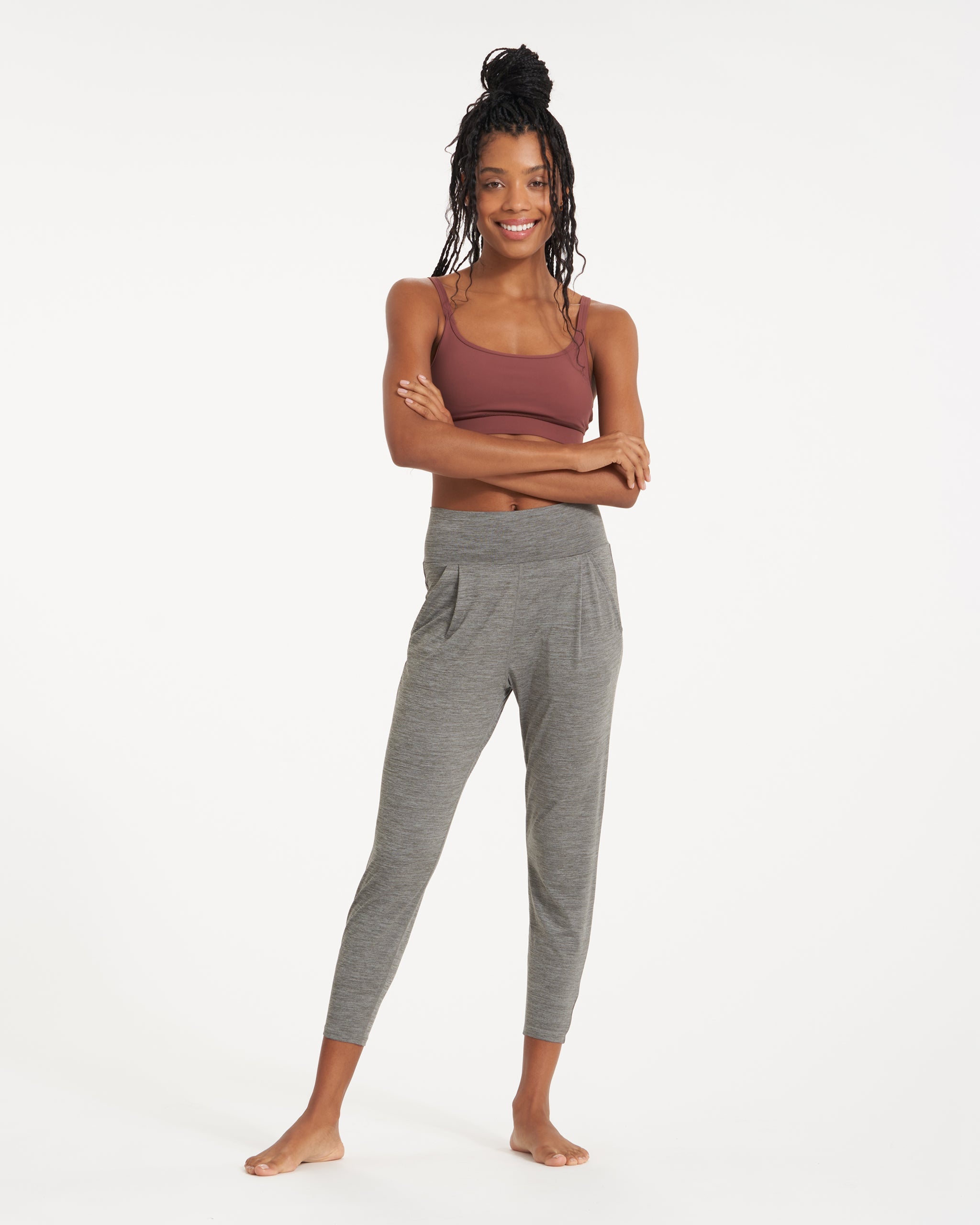 Lux At Ease Pant | Heather Grey - Image 3