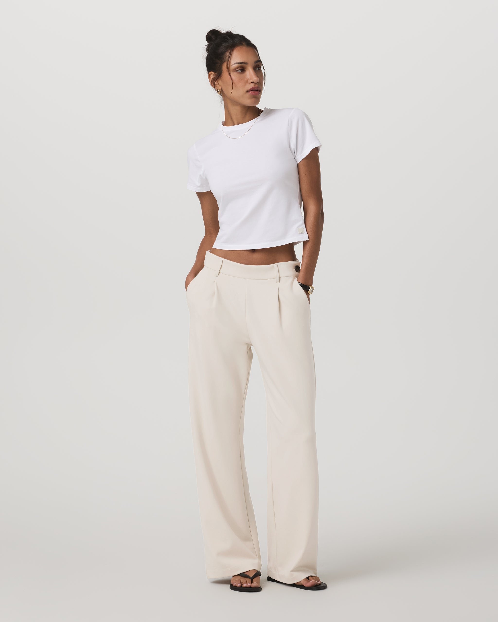 Maven Wideleg Pant | Bone - Image 2