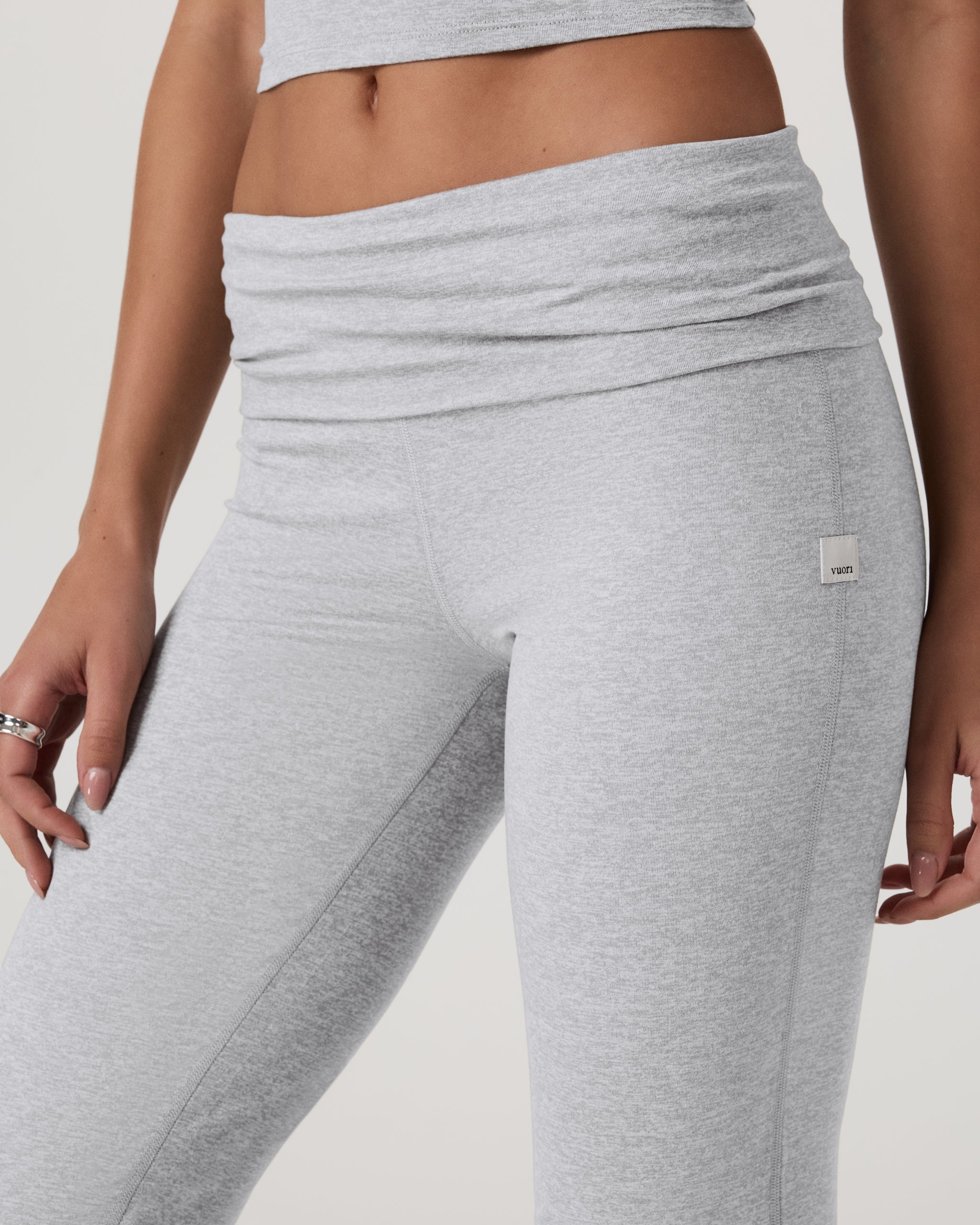 Halo Foldover Pant | Pale Grey Heather - Image 4