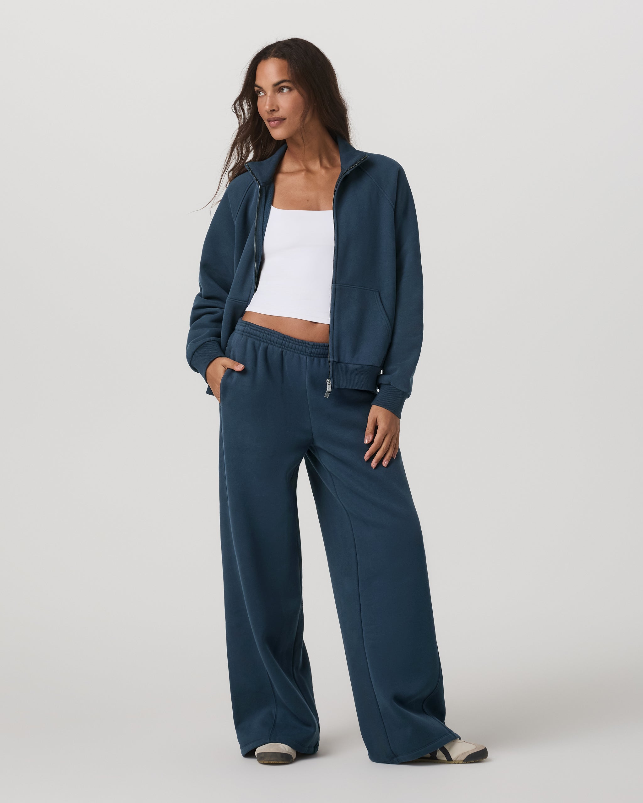 Restore Ultra Wideleg Sweatpant | Ocean Blue - Image 4