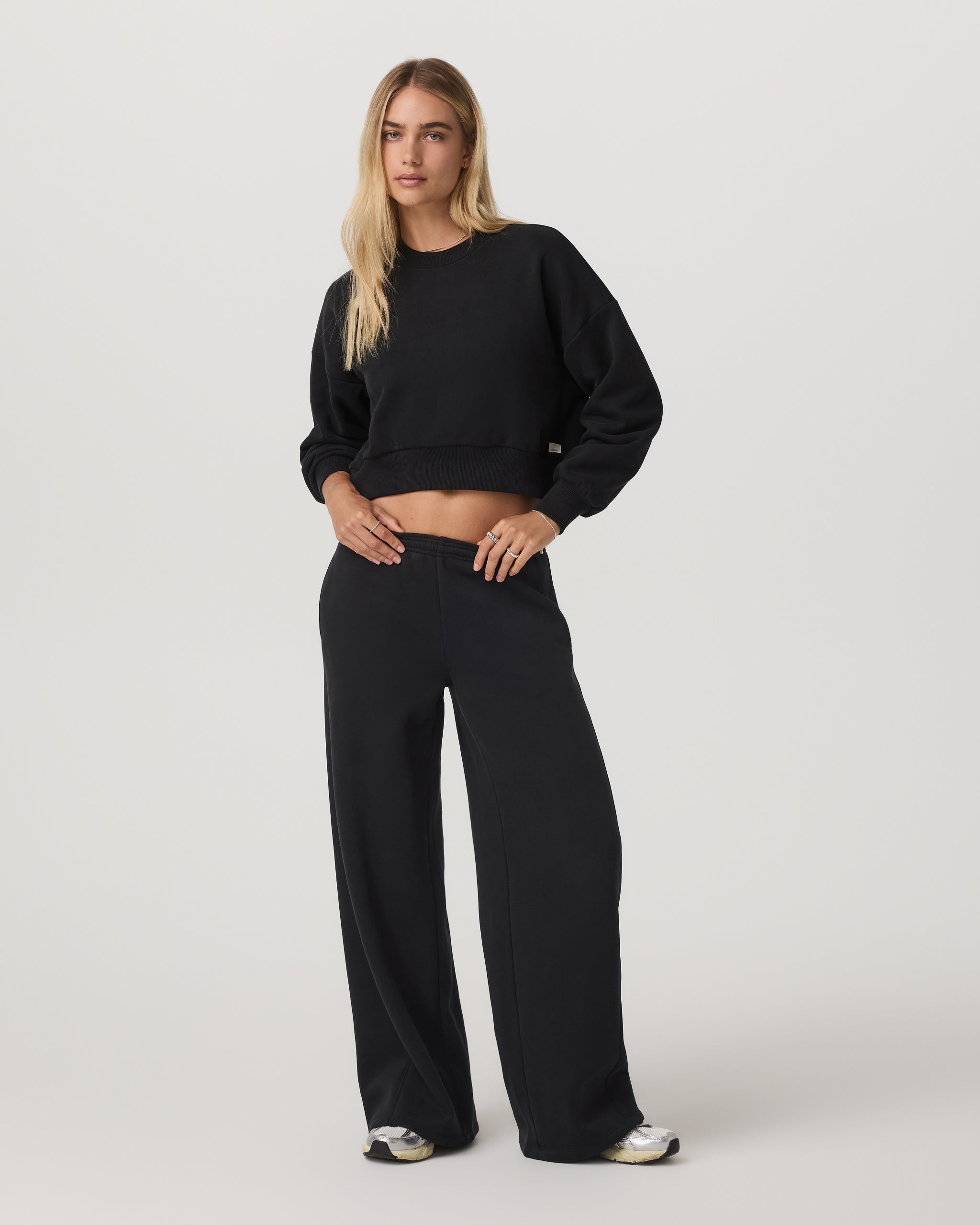 Restore Ultra Wideleg Sweatpant - Long | Washed Black