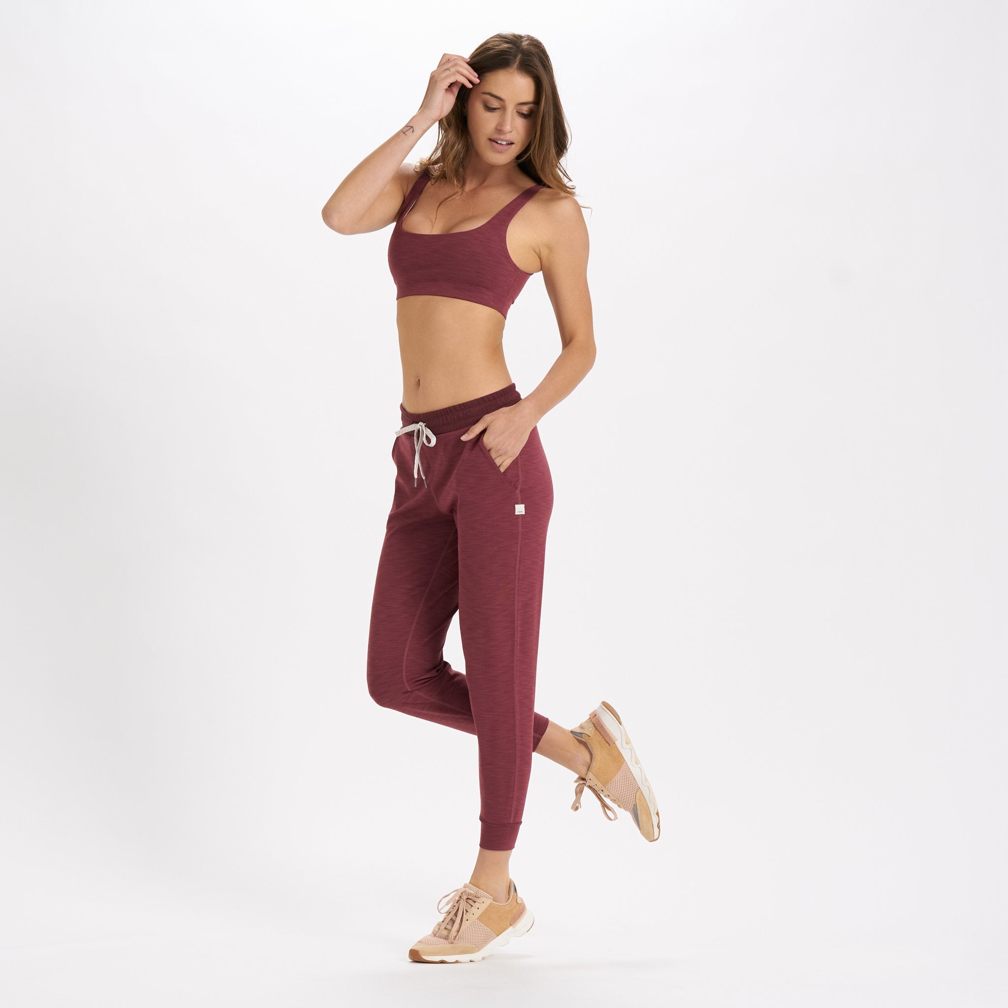 Lux Rib Performance Jogger | Desert Rose Heather - Image 5