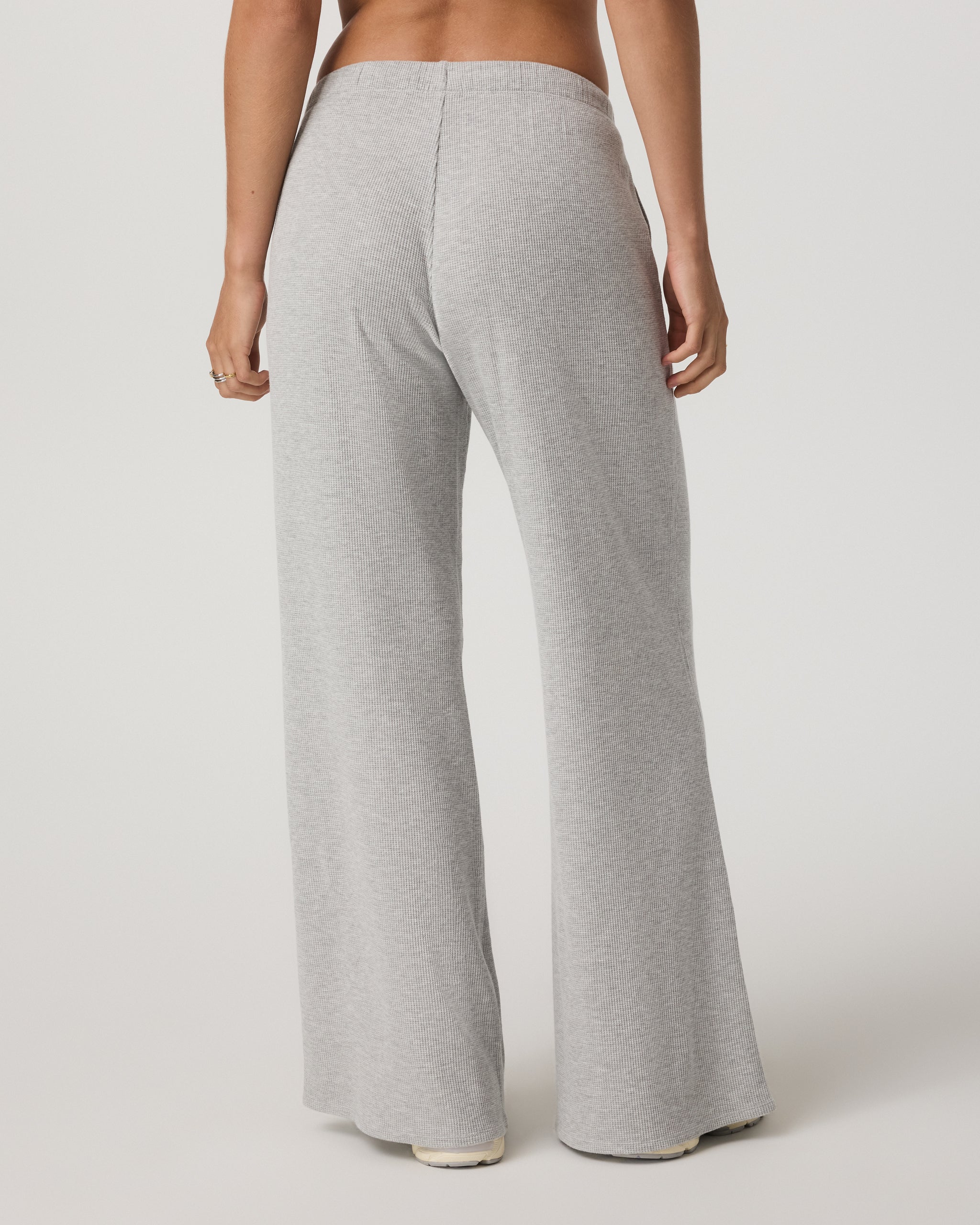 Waffle Wideleg Pant - Short | Light Heather Grey - Image 3