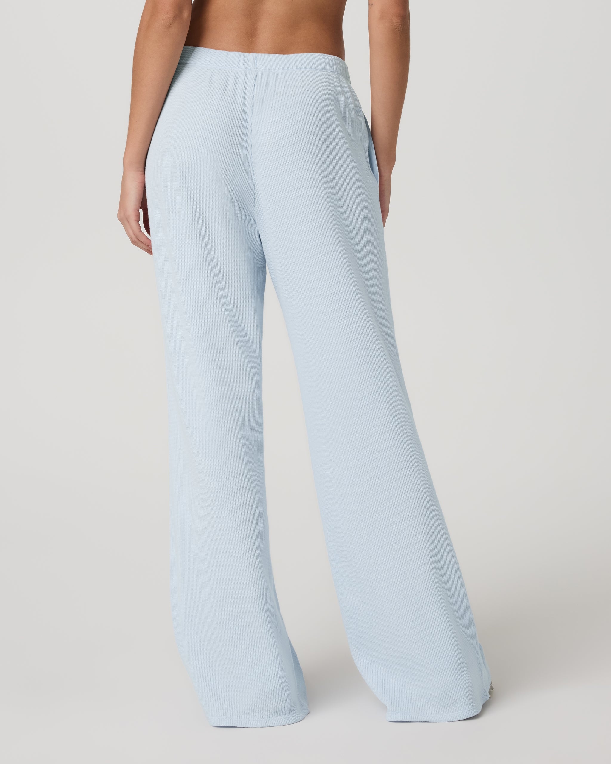 Waffle Wideleg Pant | Soft Sky - Image 3