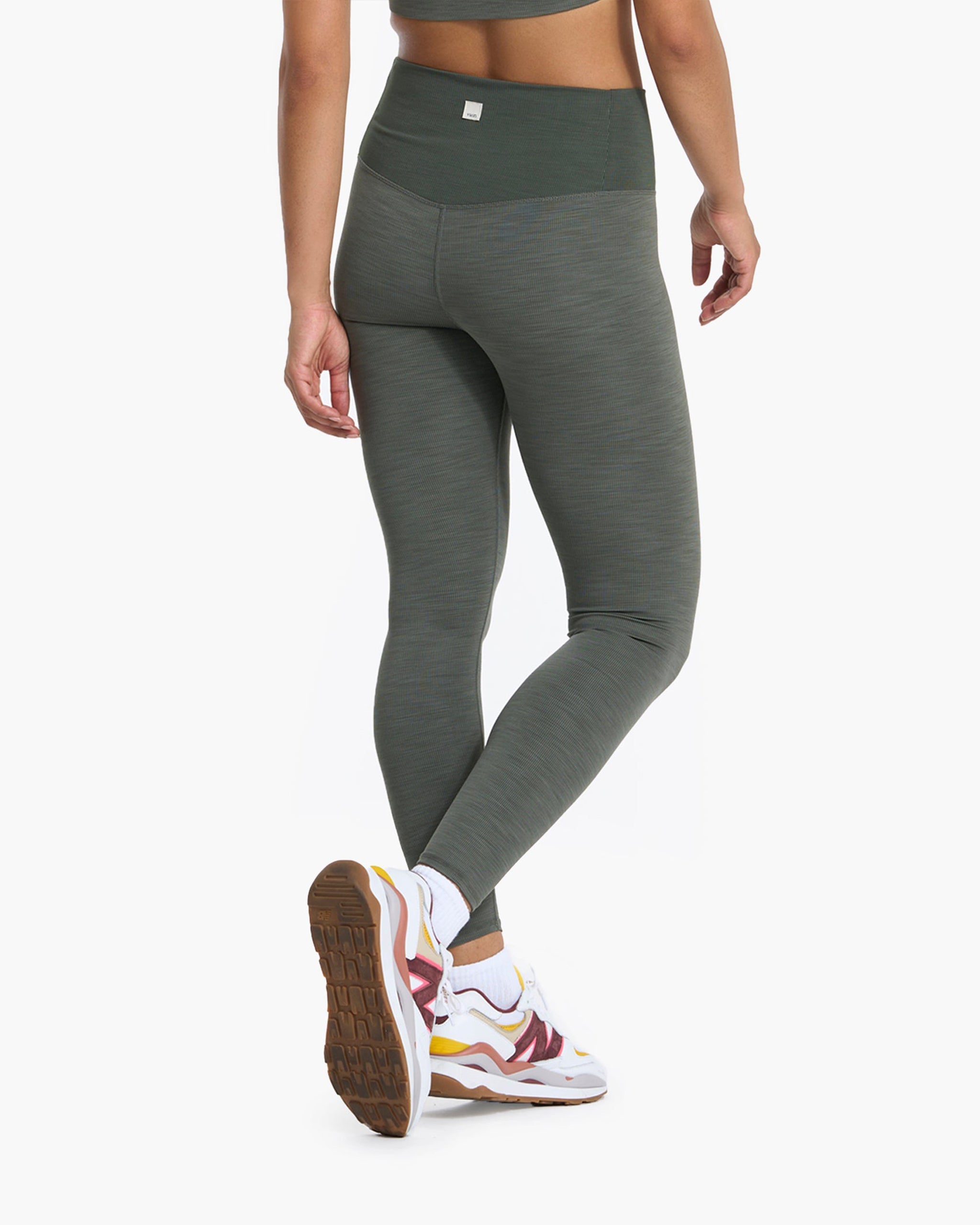 Lux Rib Studio Legging | Dusty Pine Heather - Image 3