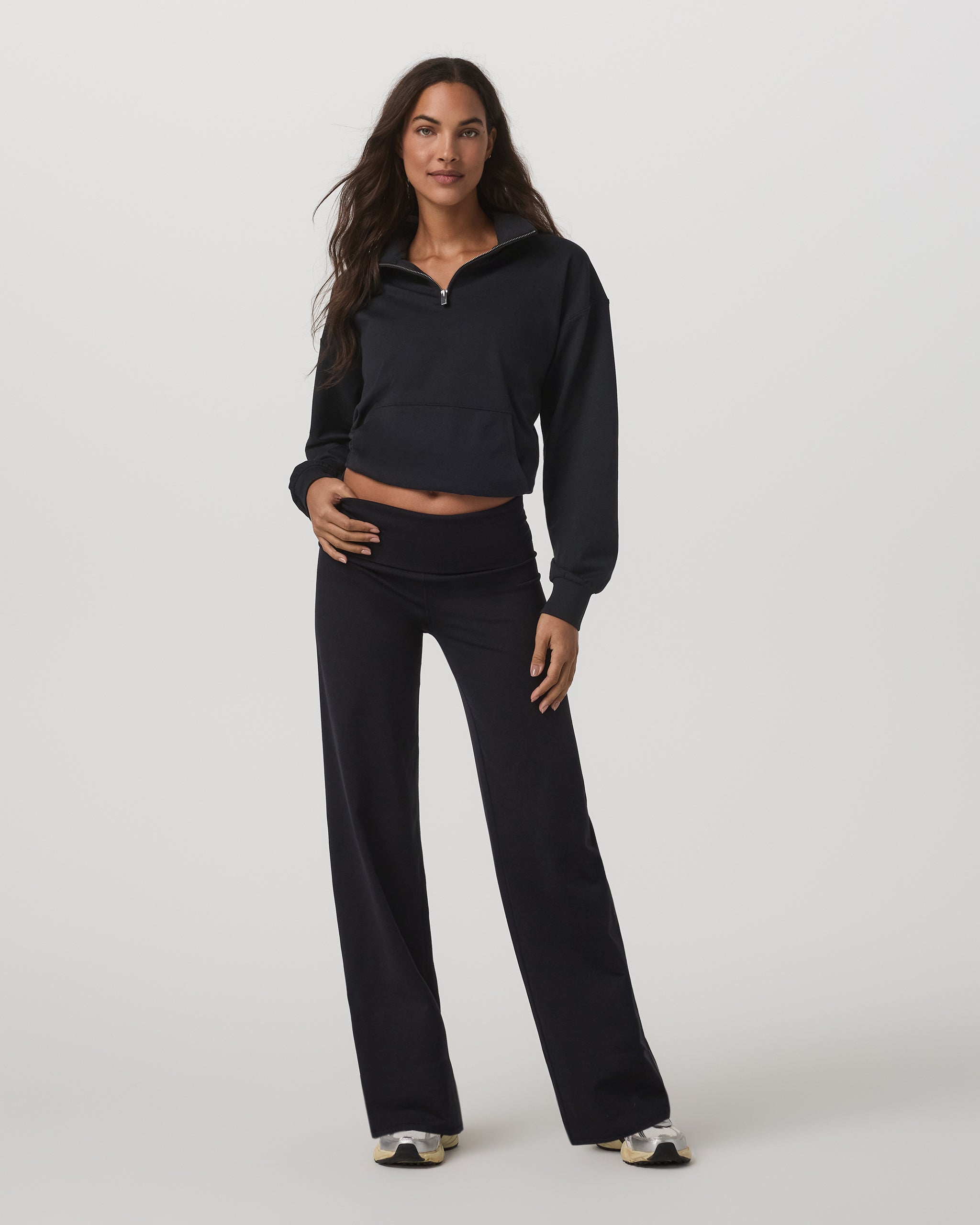 Granite Foldover Straight Leg | Black Heather - Image 2