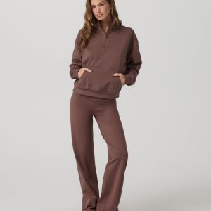 Granite Foldover Straight Leg | Sable Heather