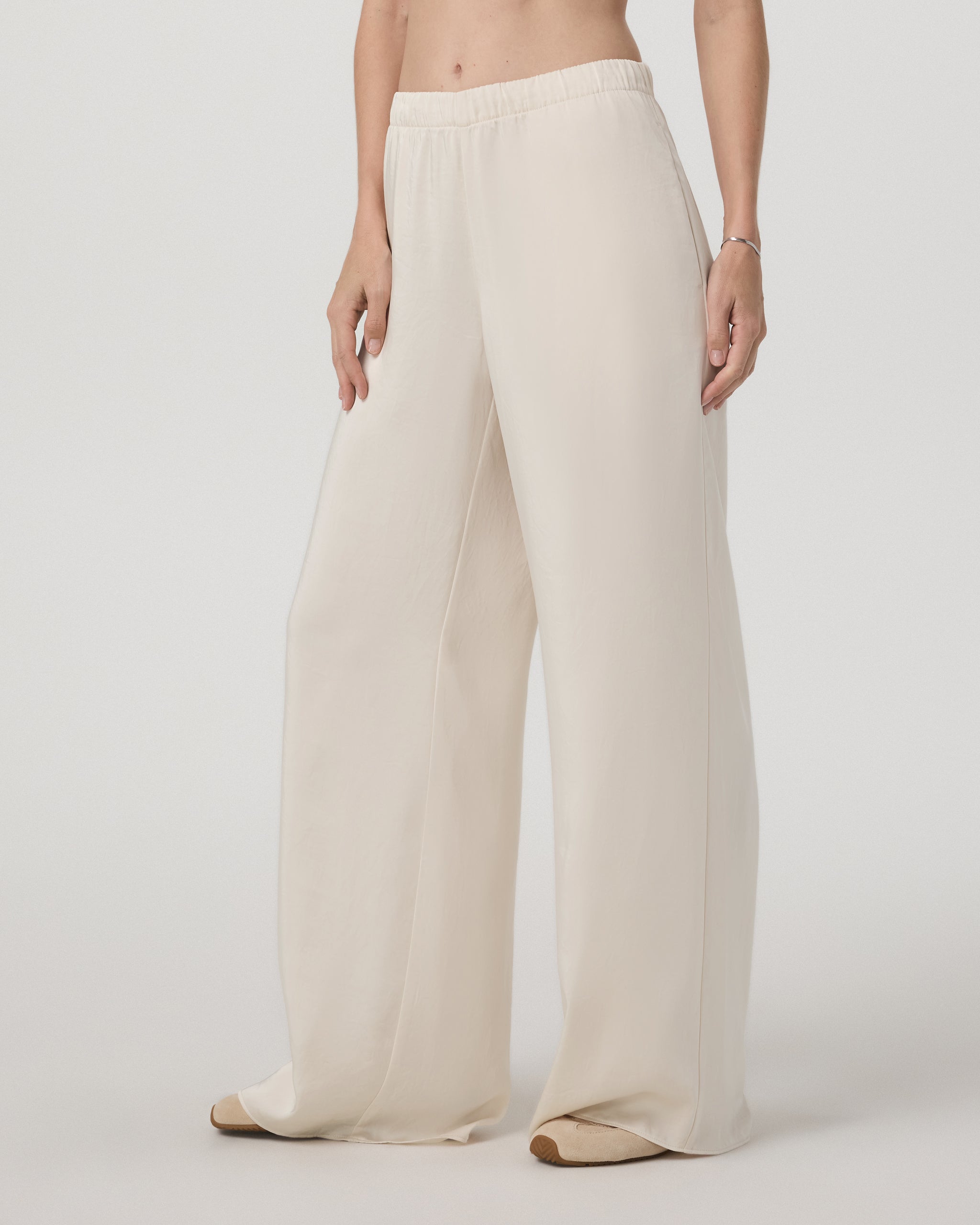 Nova Satin Wideleg Pant | Milkweed