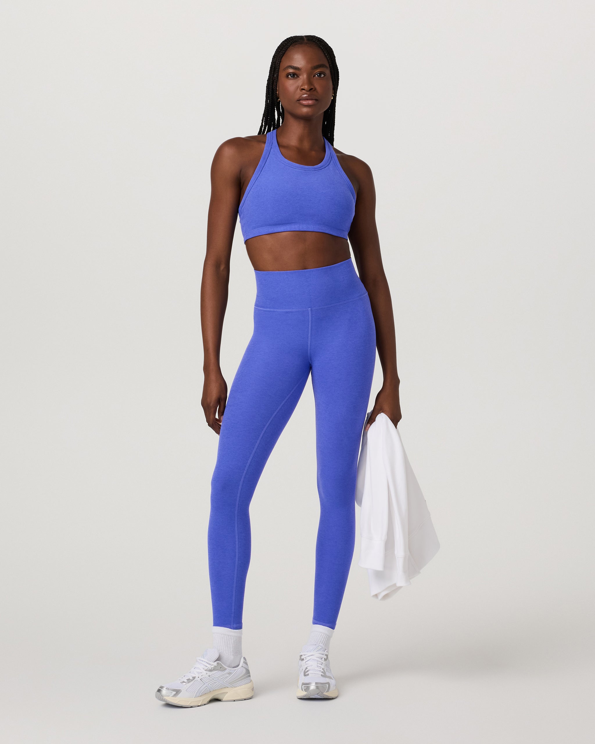 Clean Elevation Legging | Bright Iris Heather - Image 2
