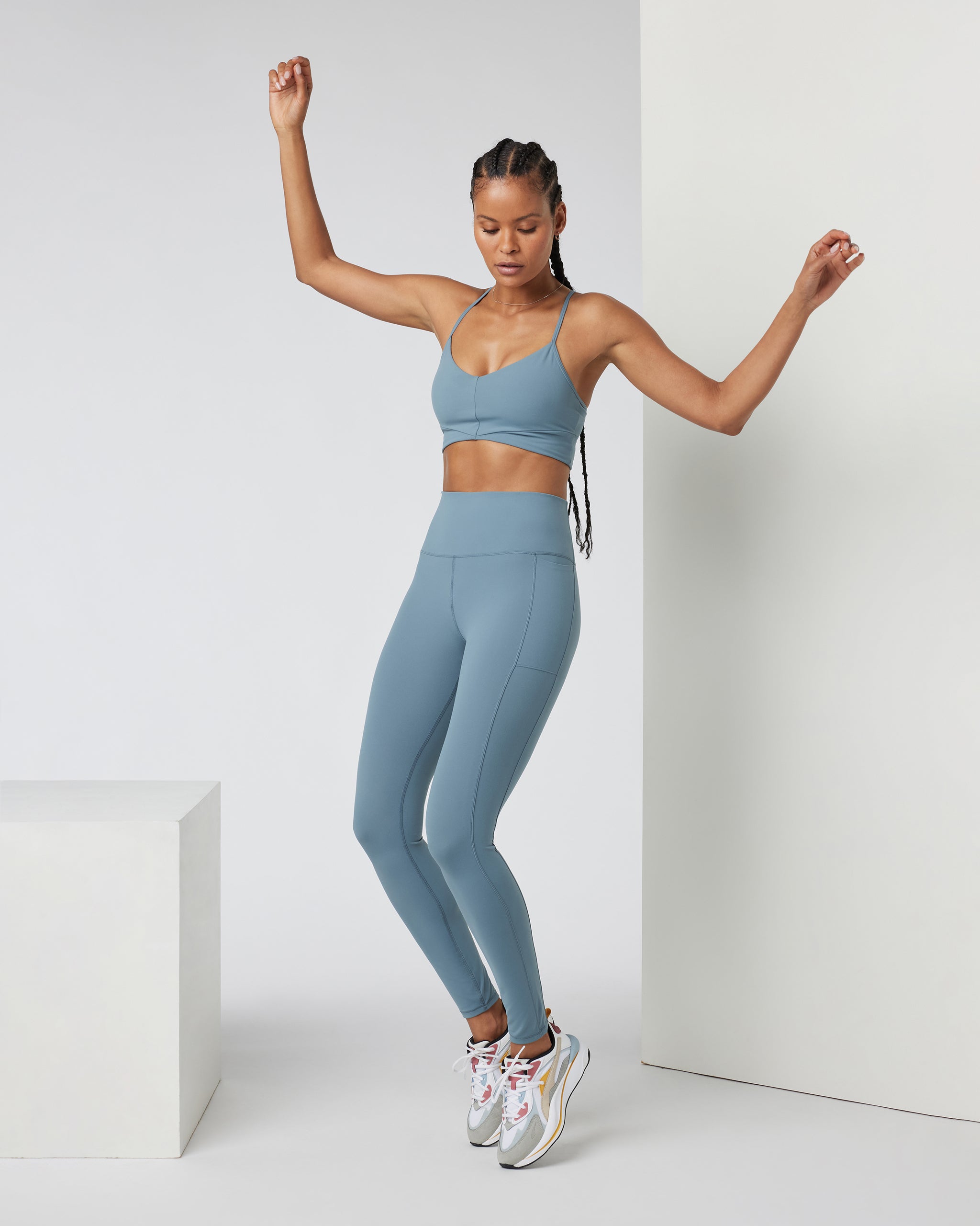 Studio Pocket Legging-Long | Smoke Blue - Image 5