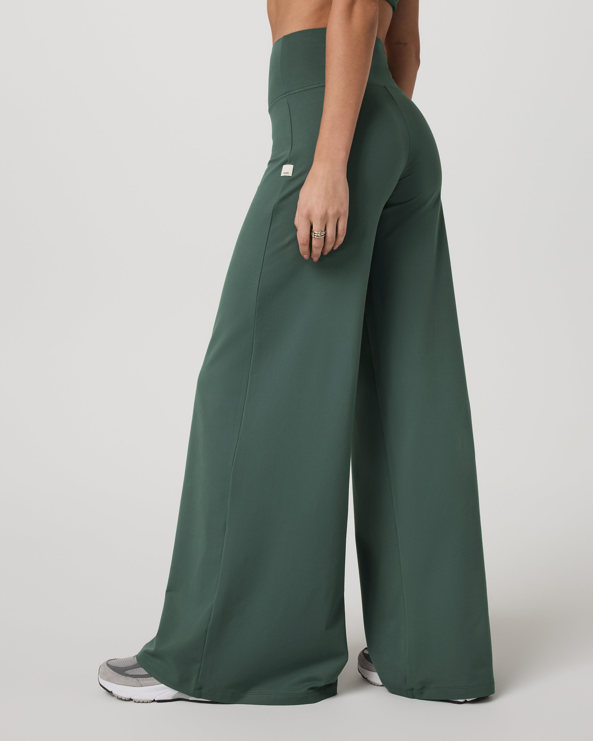 Halo Easy Wideleg Pant - Long | Agate Green