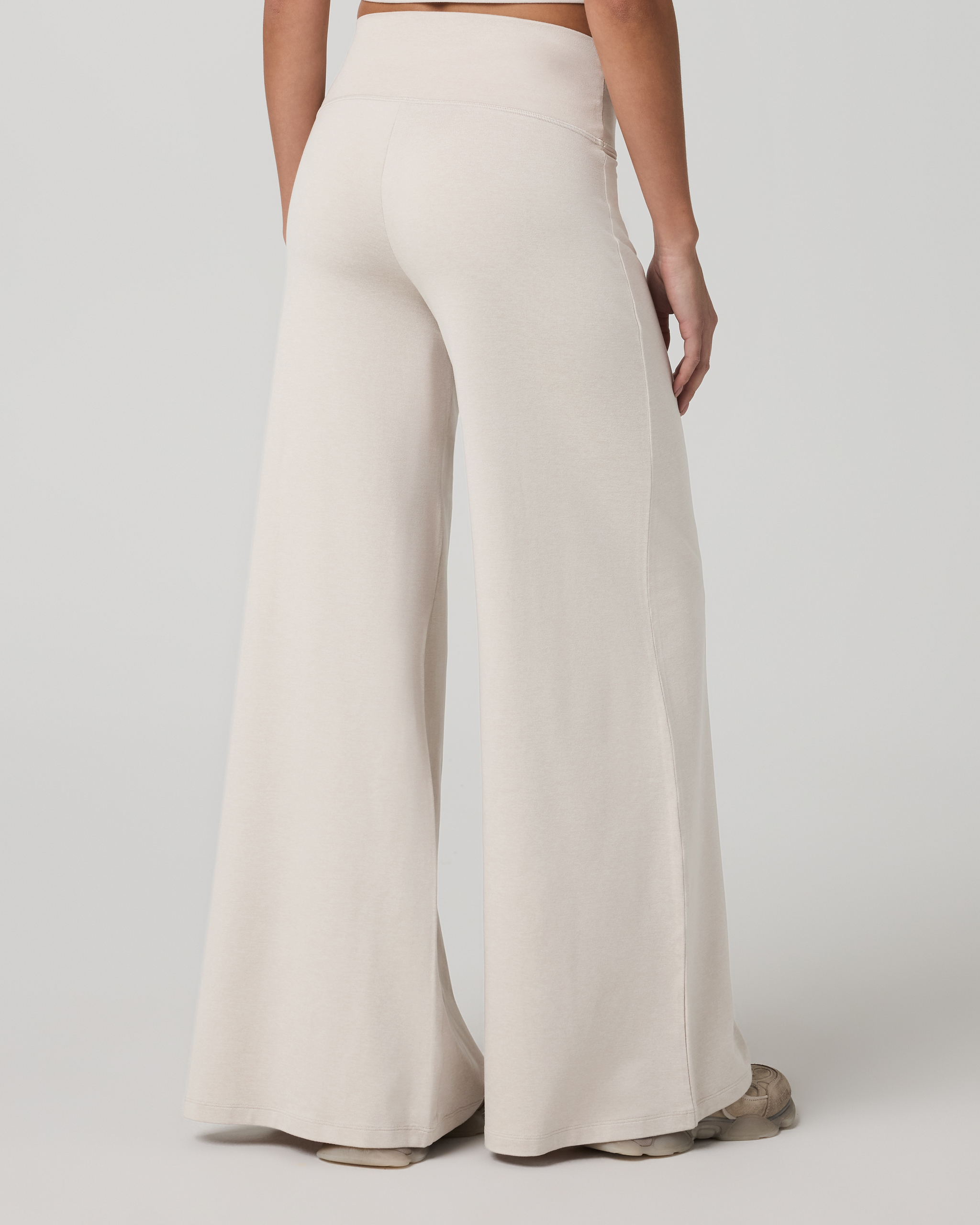 Halo Easy Wideleg Pant - Long | Ecru Heather - Image 3