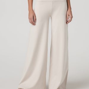 Halo Easy Wideleg Pant | Ecru Heather