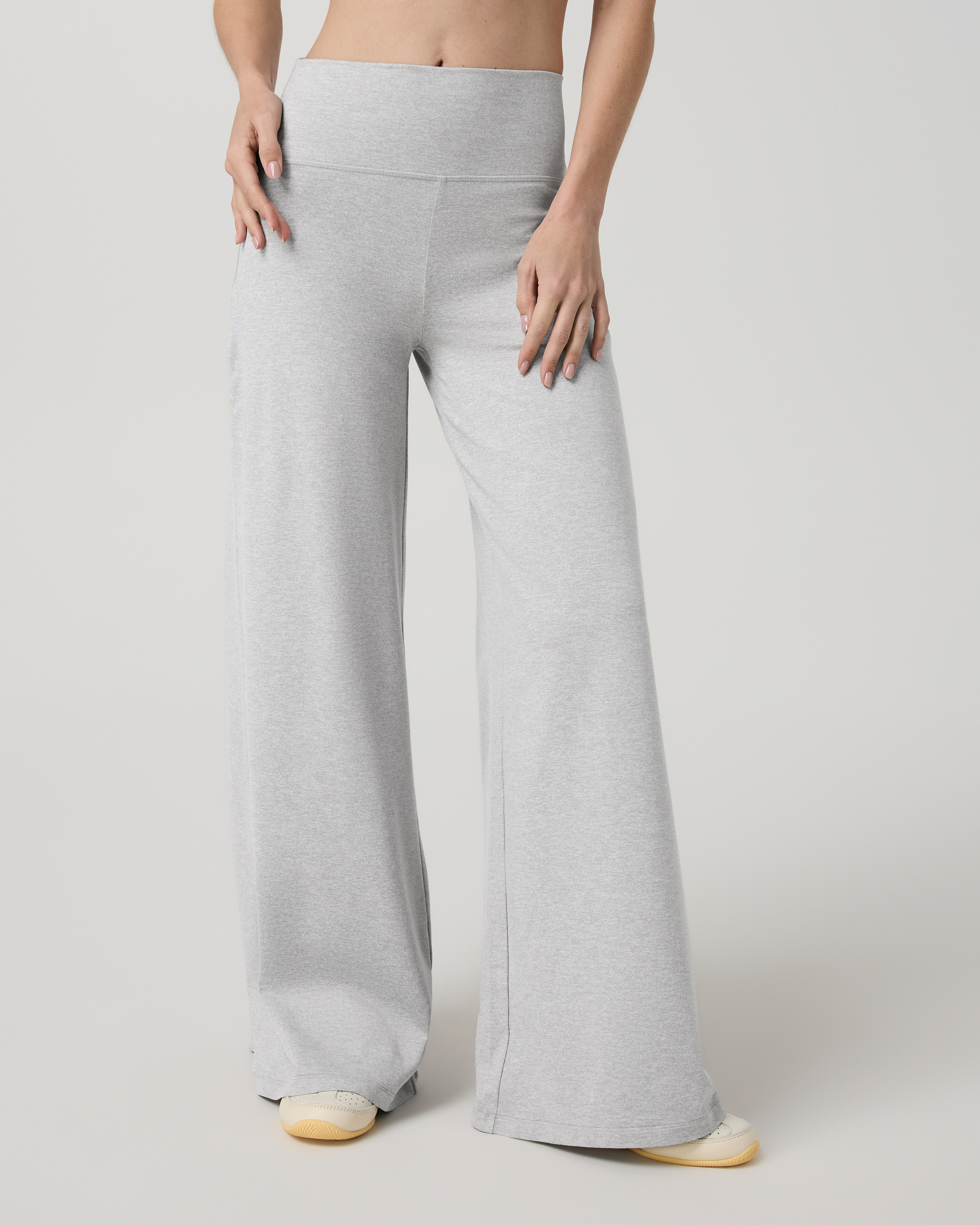 Halo Easy Wideleg Pant | Pale Grey Heather - Image 2