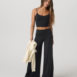 Halo Easy Wideleg Pant - Long | Solid Black