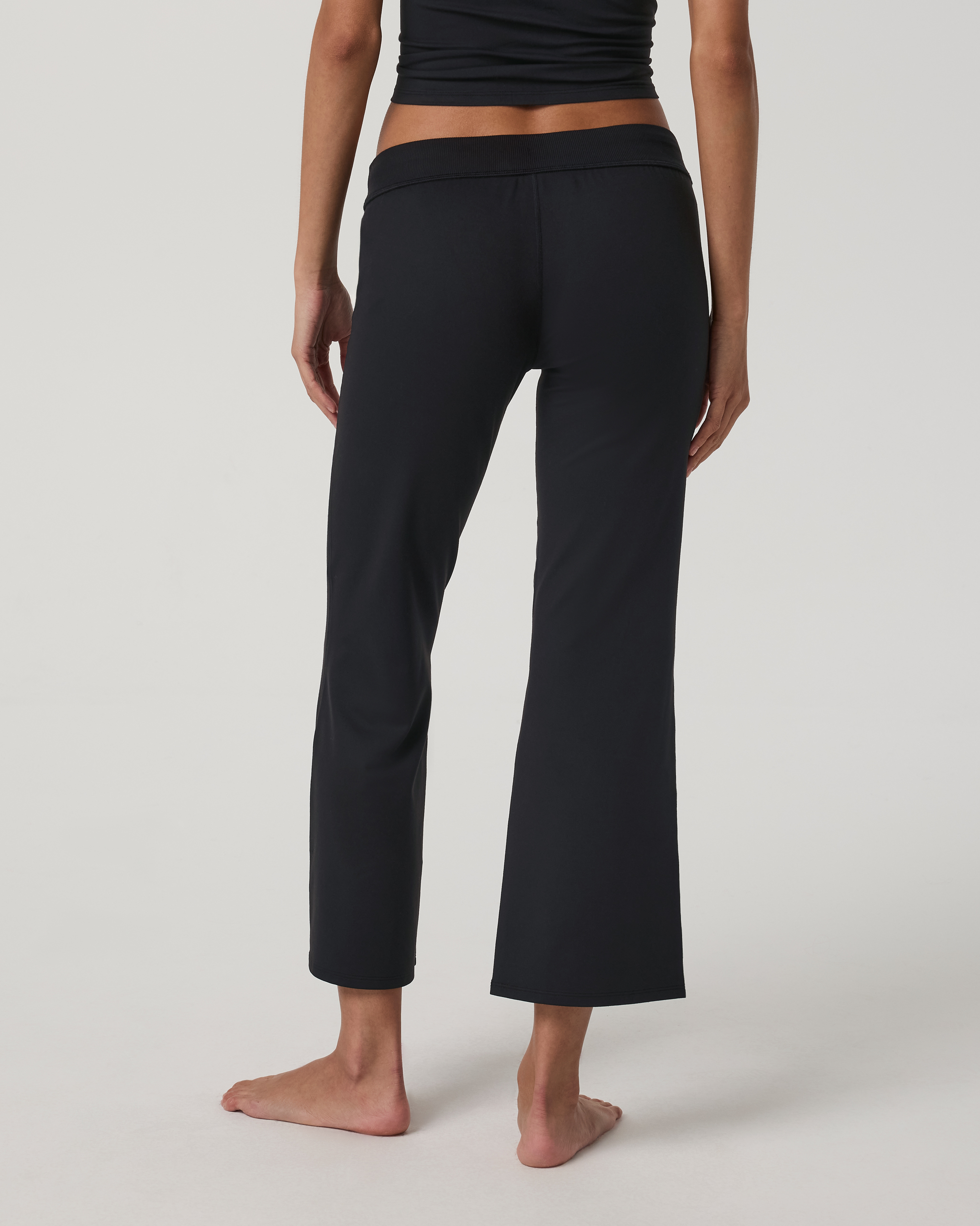 Halo Slim Flare Ankle Pant | Solid Black - Image 3