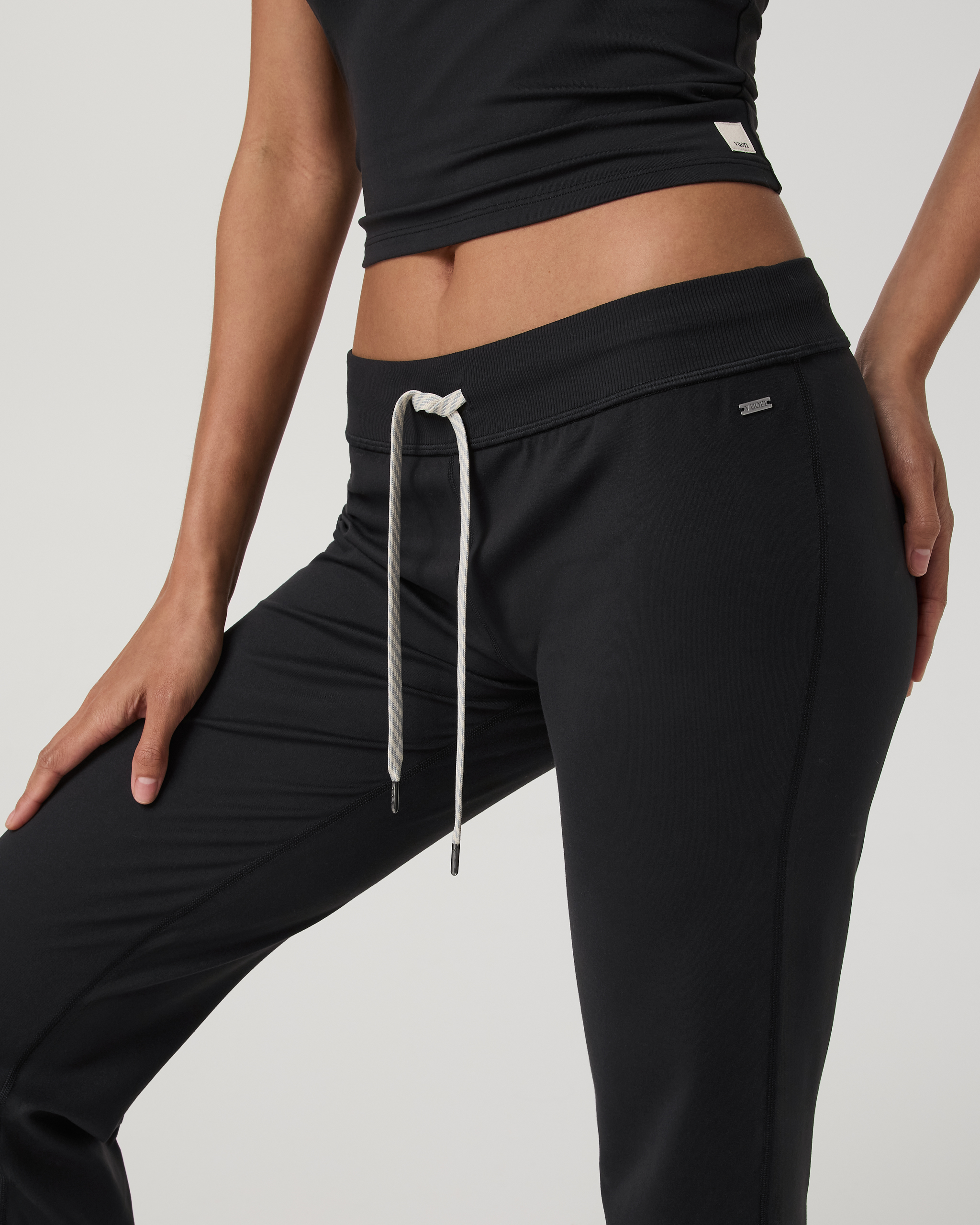 Halo Slim Flare Ankle Pant | Solid Black - Image 4